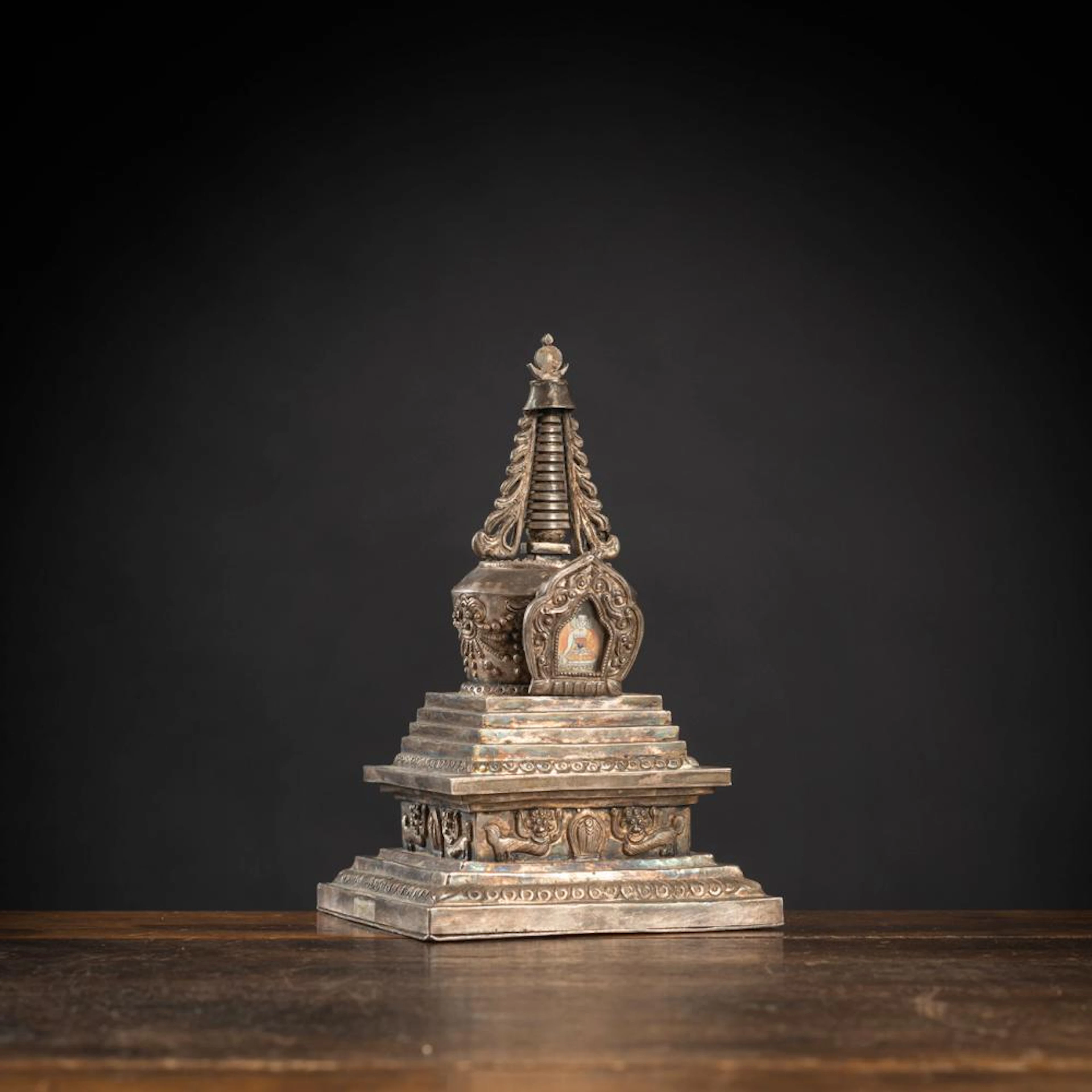 A LOW-ALLOY SILVER STUPA