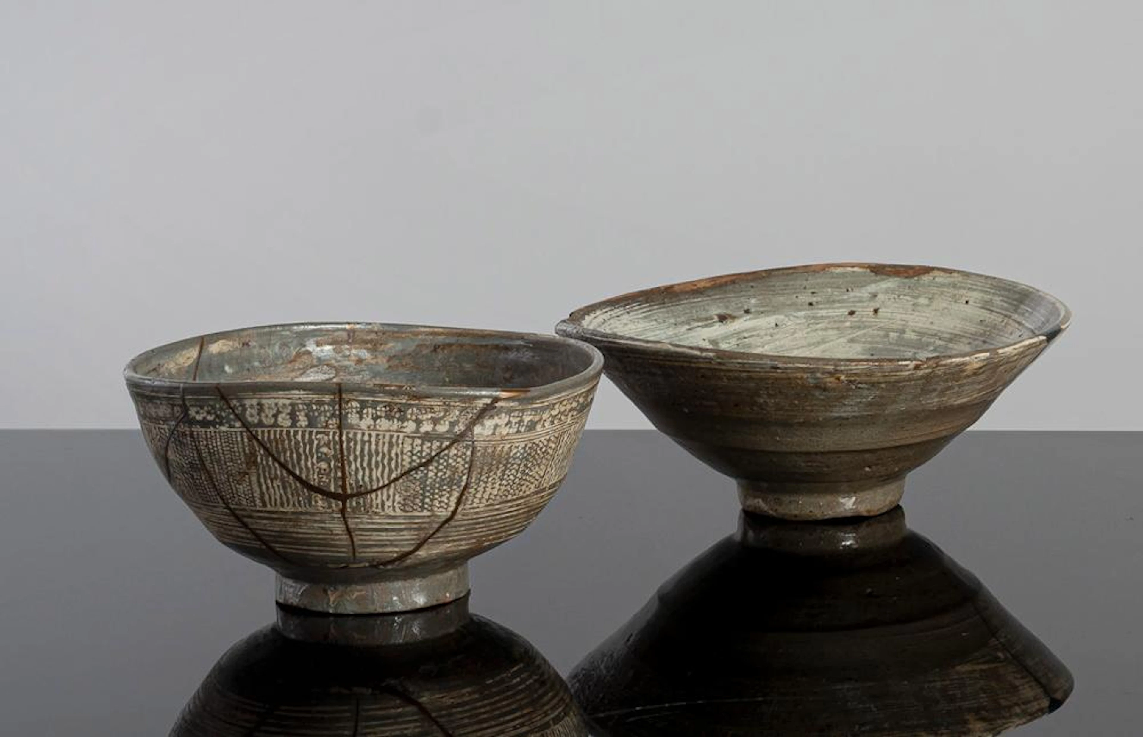 TWO BUNCHE'ONG POTTERY BOWLS