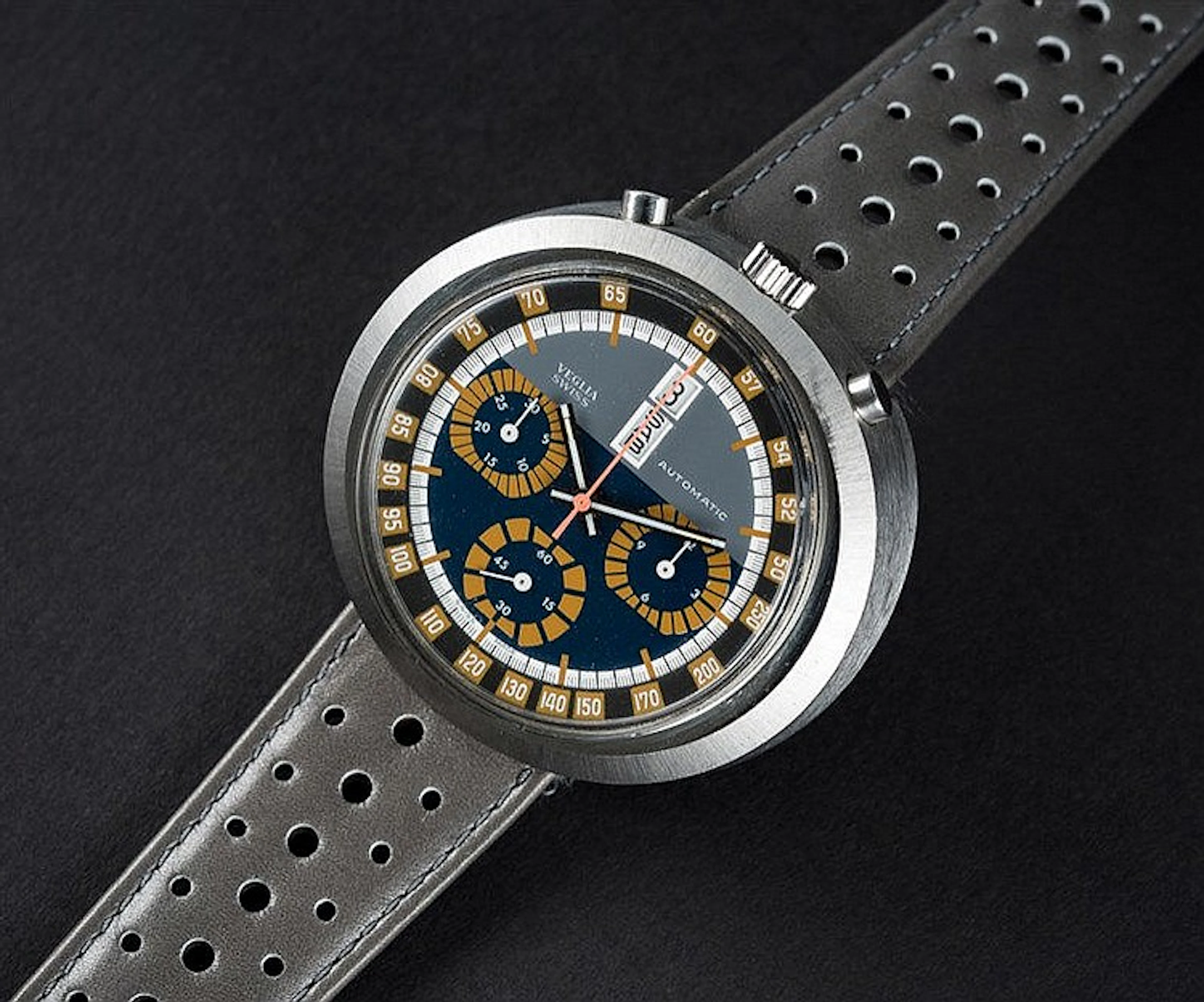 A RARE GENTLEMAN'S "NOS" STAINLESS STEEL VEGLIA...