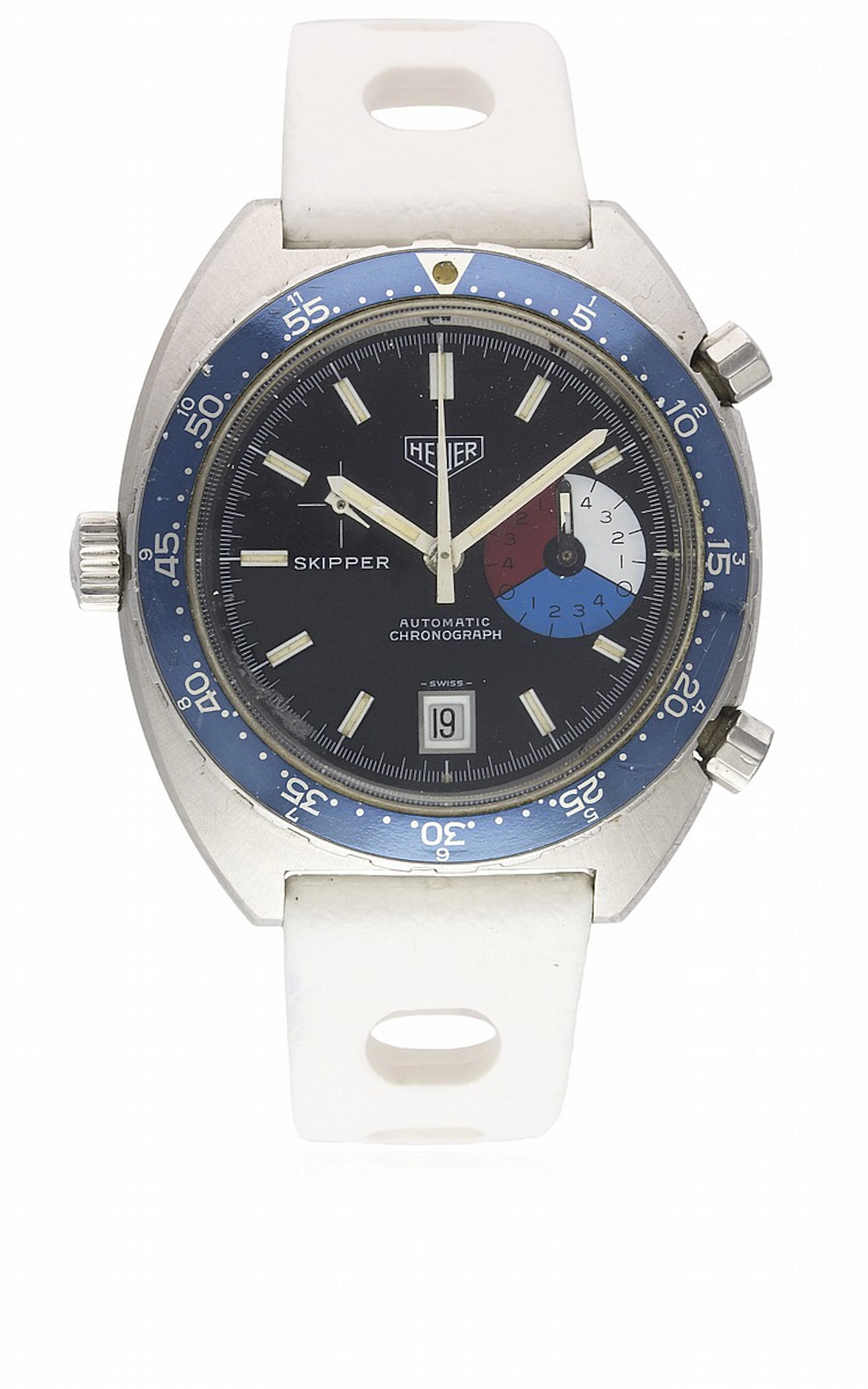 A GENTLEMAN'S STAINLESS STEEL HEUER SKIPPER AUTOMATIC...