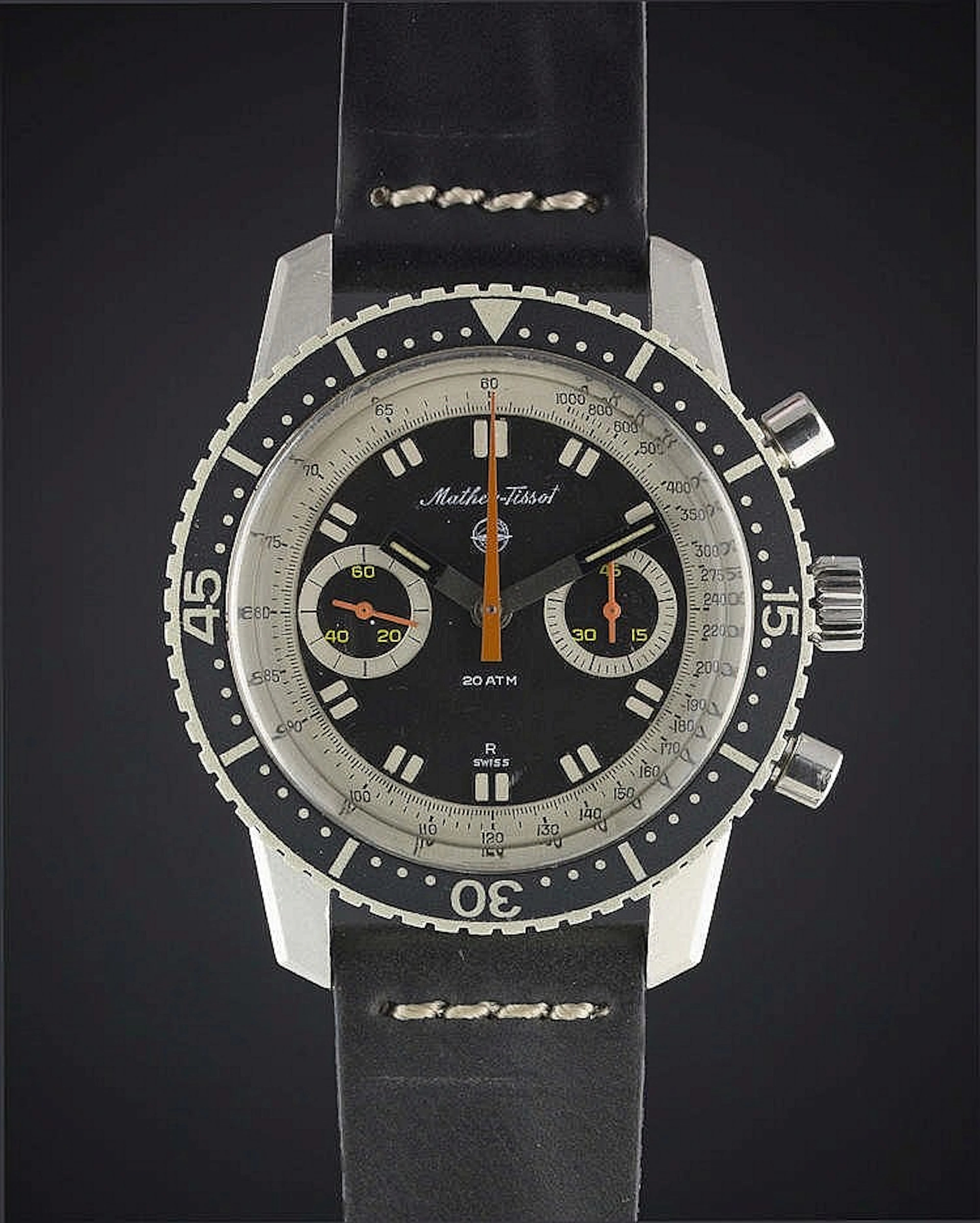 A RARE GENTLEMAN'S STAINLESS STEEL MATHEY TISSOT "BIG...