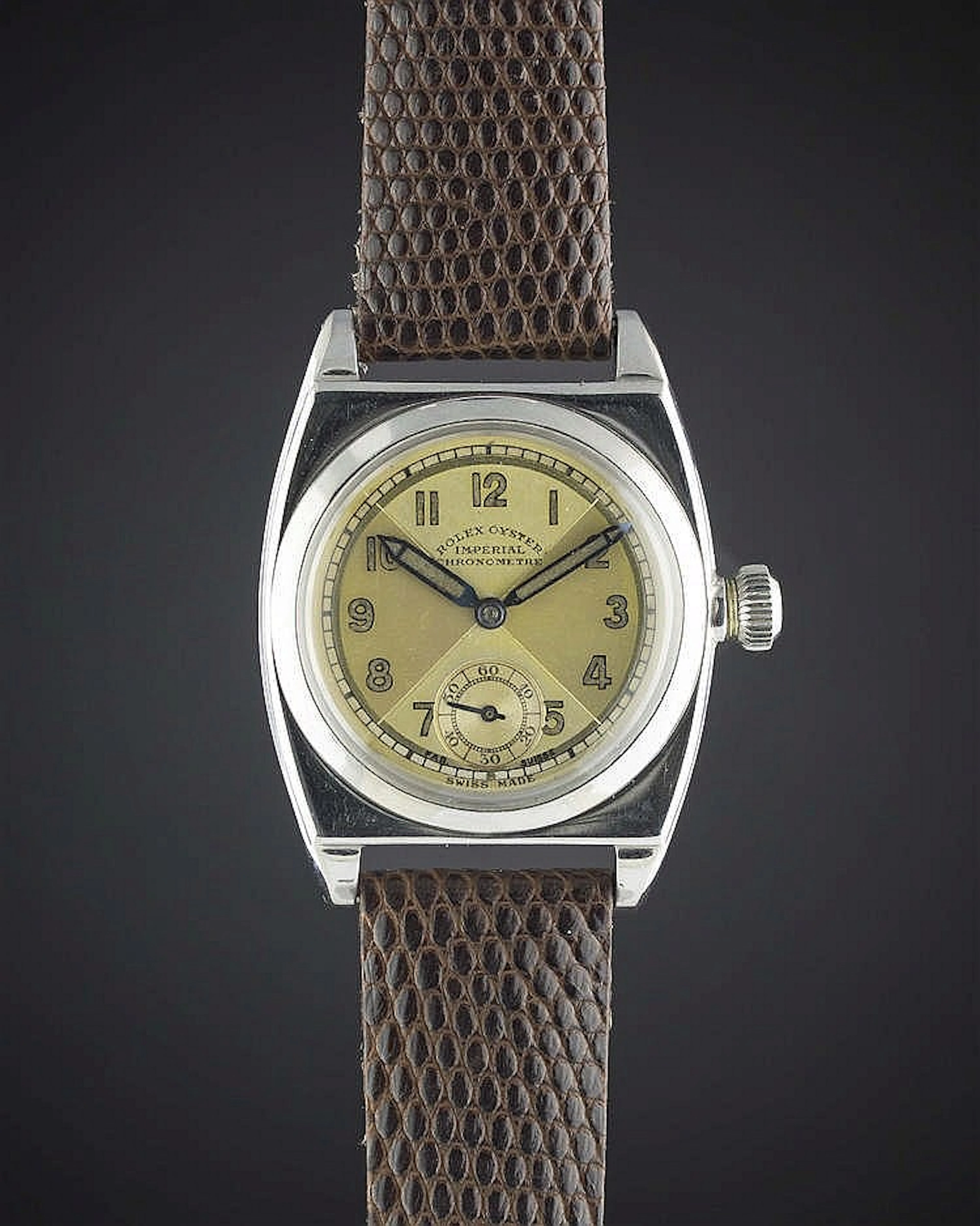 A RARE GENTLEMAN'S STAINLESS STEEL ROLEX OYSTER "VICEROY"...