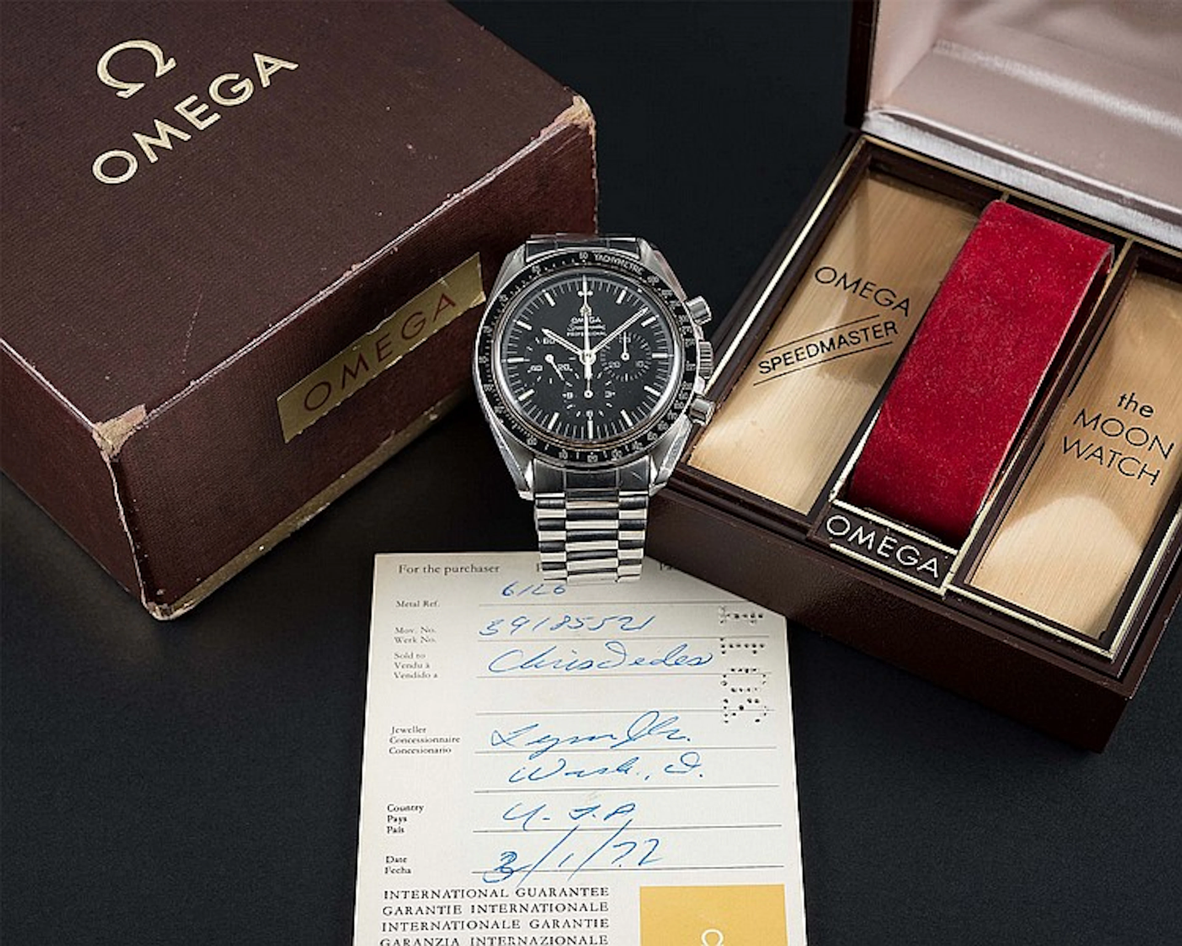 A RARE GENTLEMAN'S STAINLESS STEEL OMEGA SPEEDMASTER...