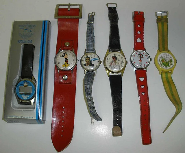 Group of (6) Vintage Character Wrist Watches: Mickey Mouse