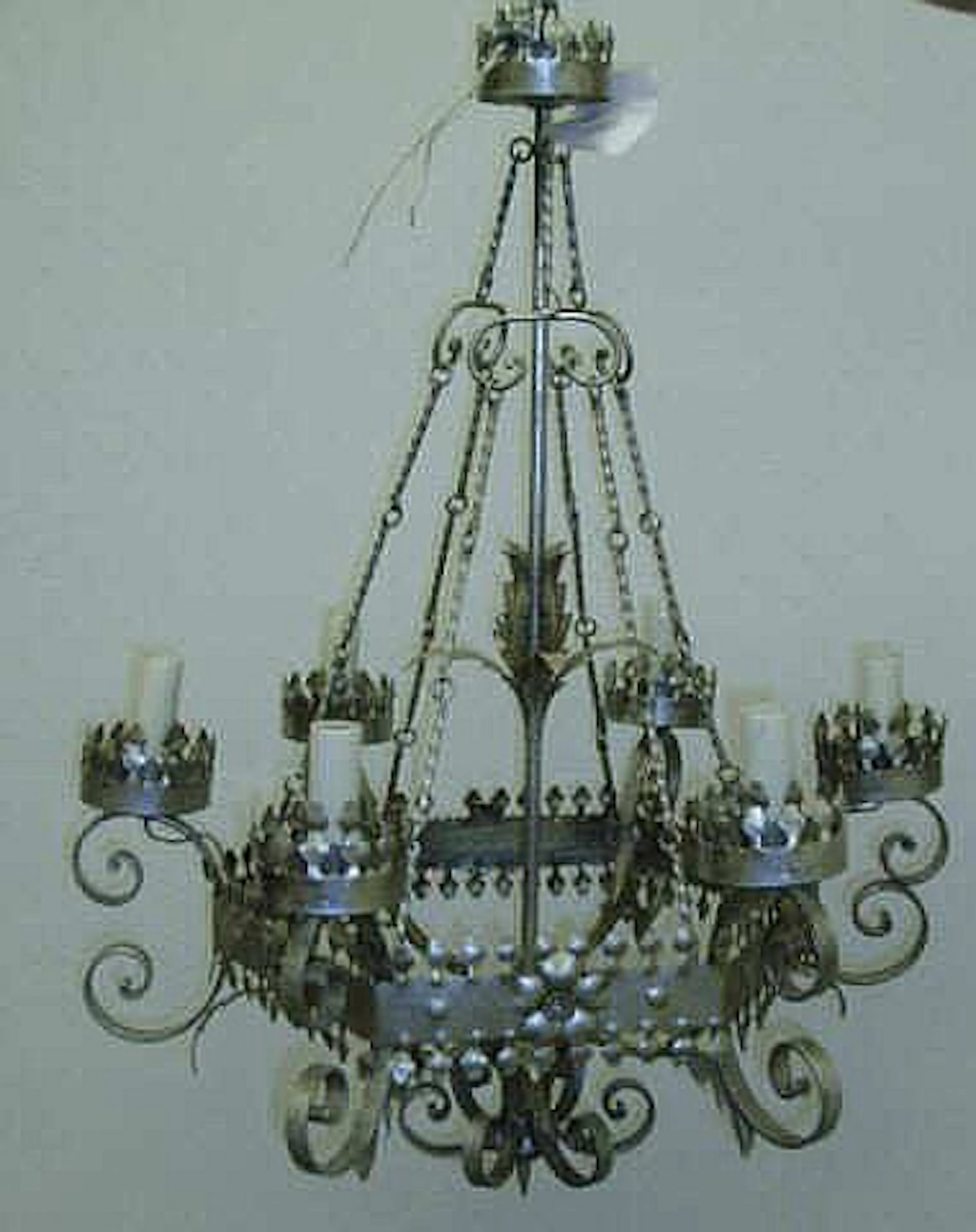 Tuscan style 6 Light Iron Chandelier