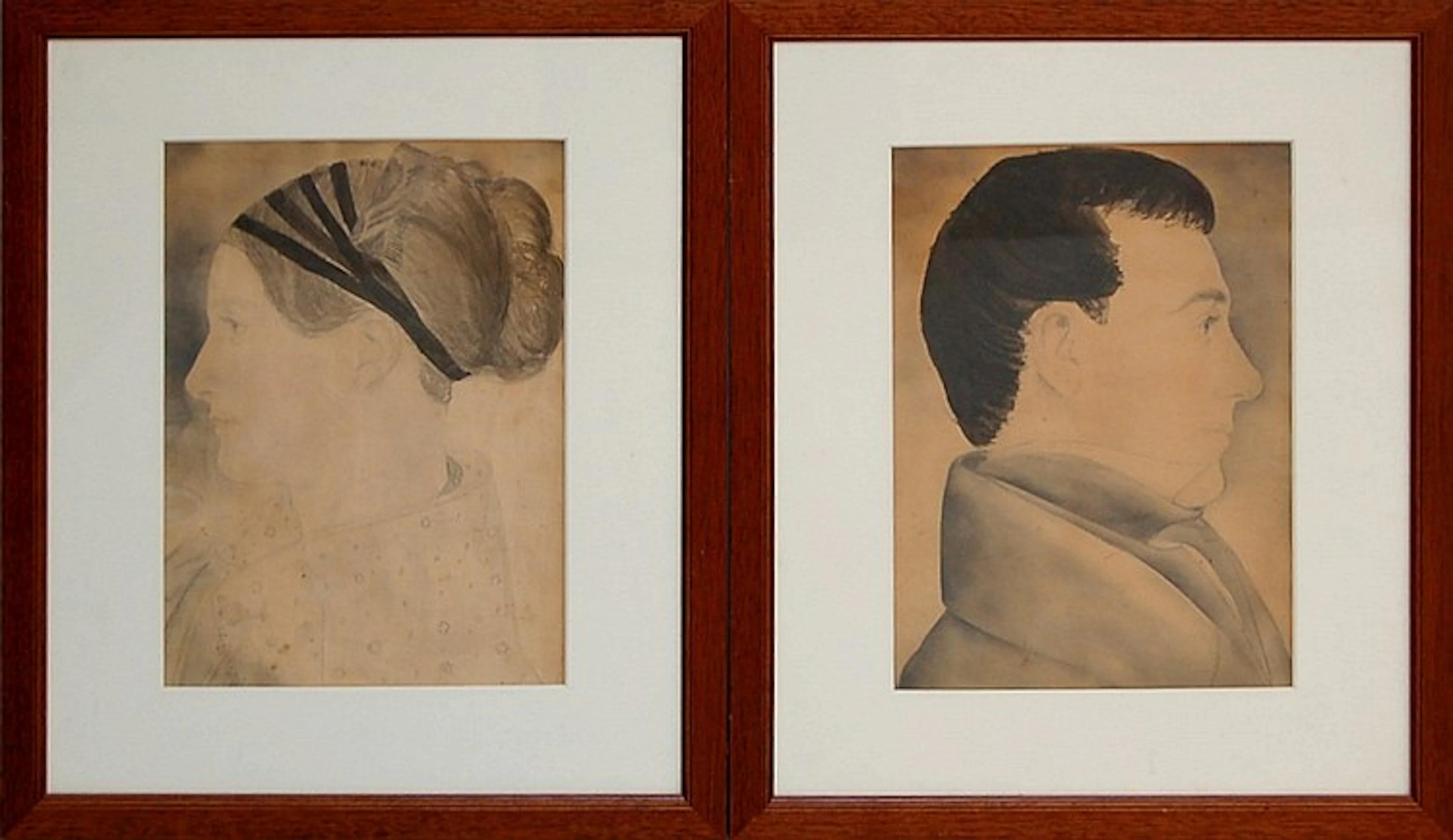PAIR Silhouette Drawings 19th Century