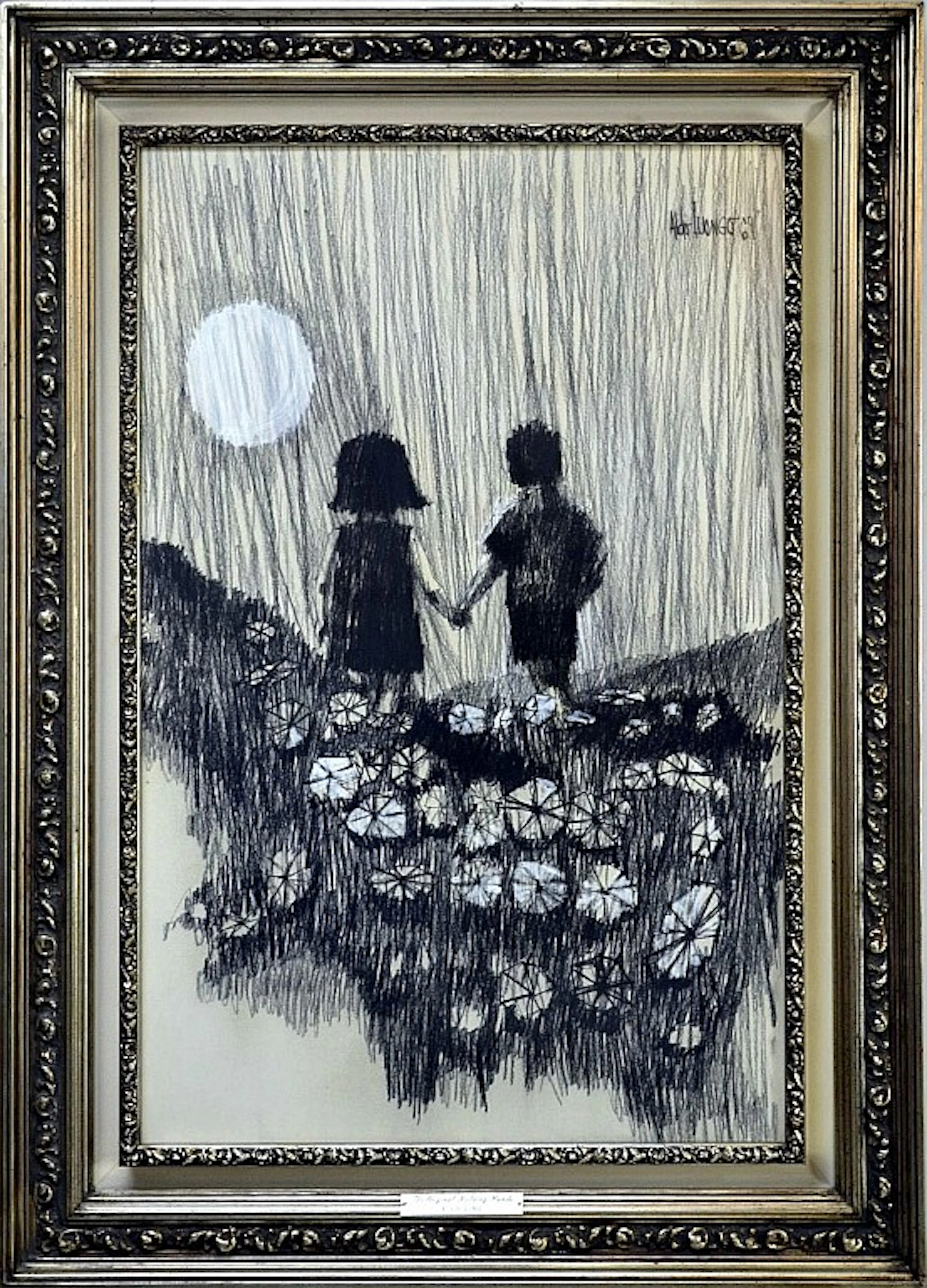 Aldo Luongo Drawing, The Original Holding Hands