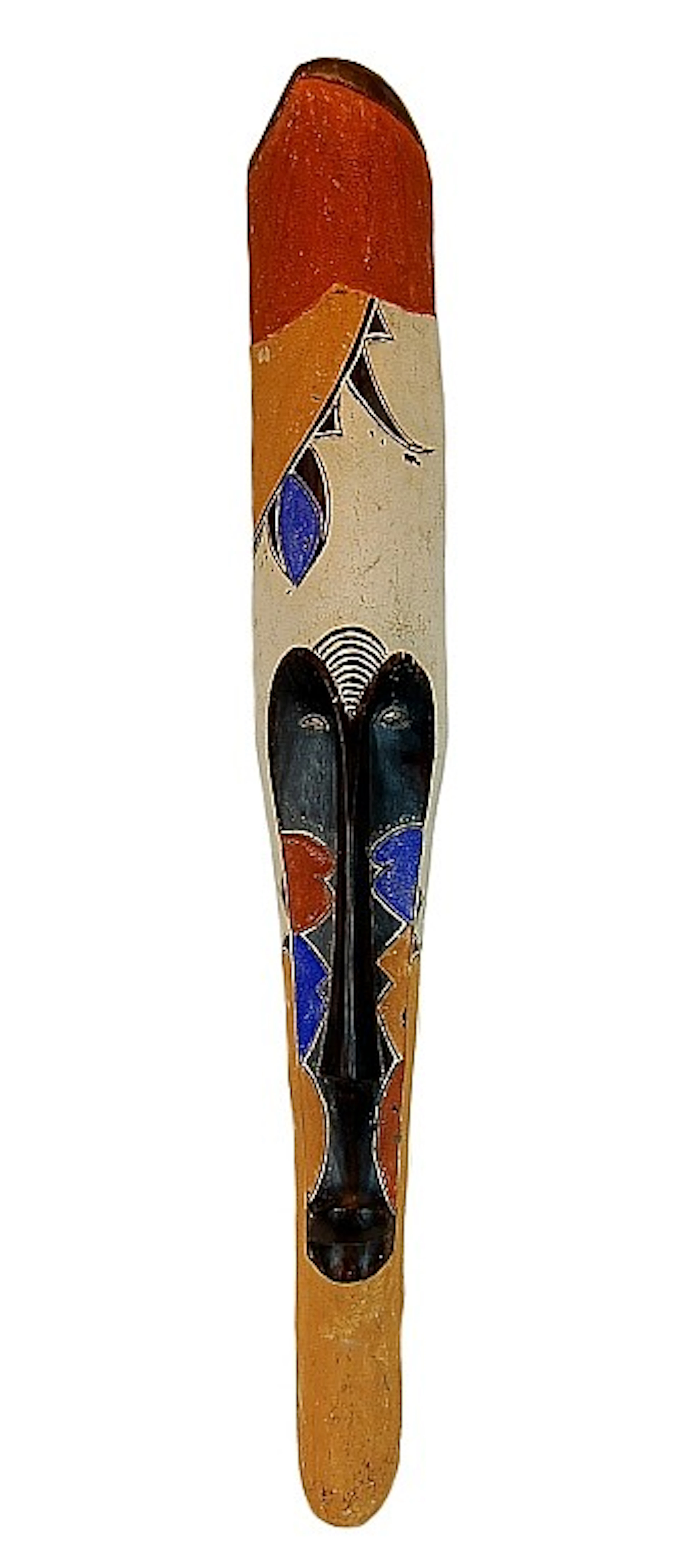 African Modern Fang Ngil Carved Wood Tribal Mask