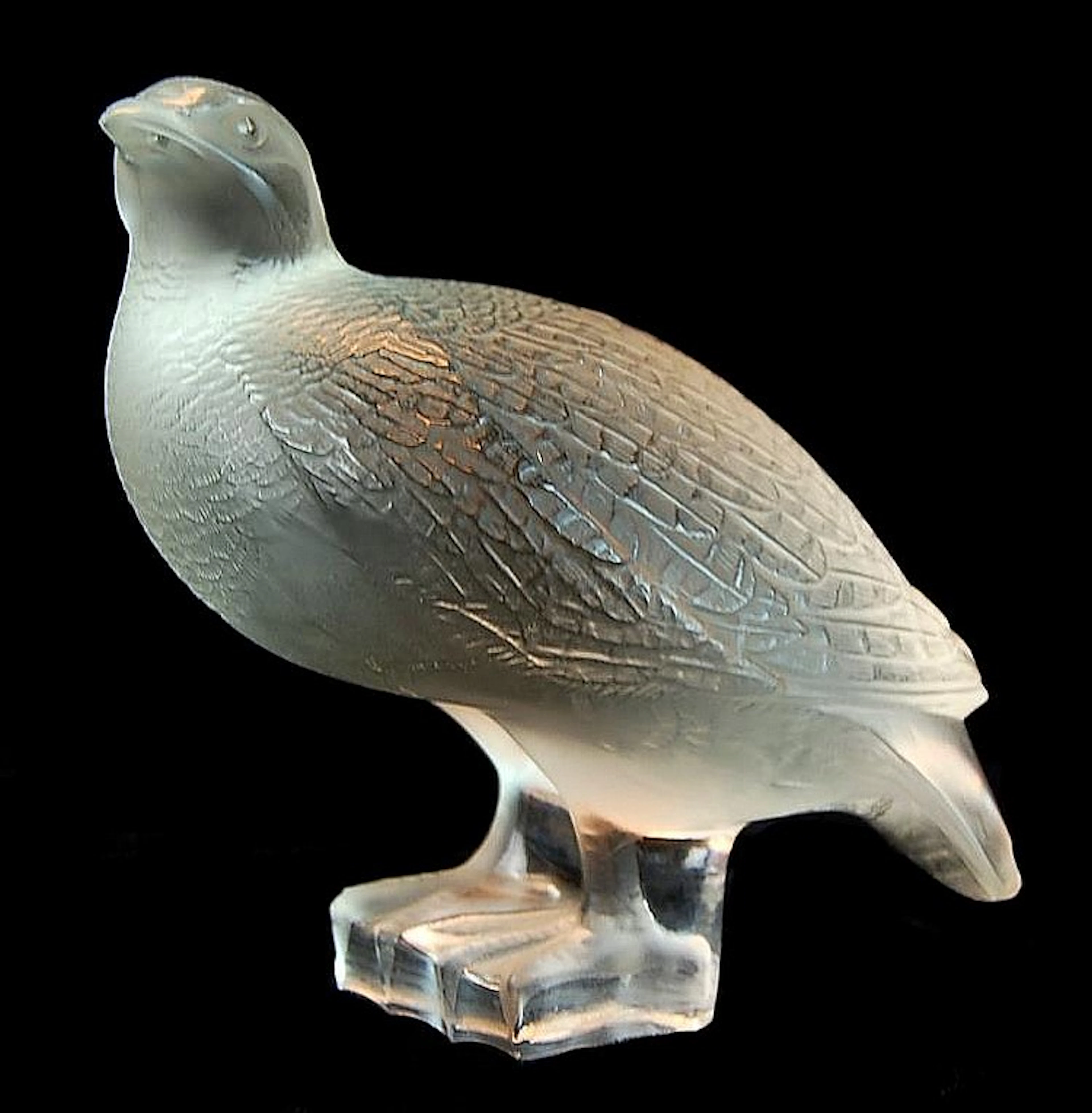 Lalique Crystal "Perdrix" Quail Figure