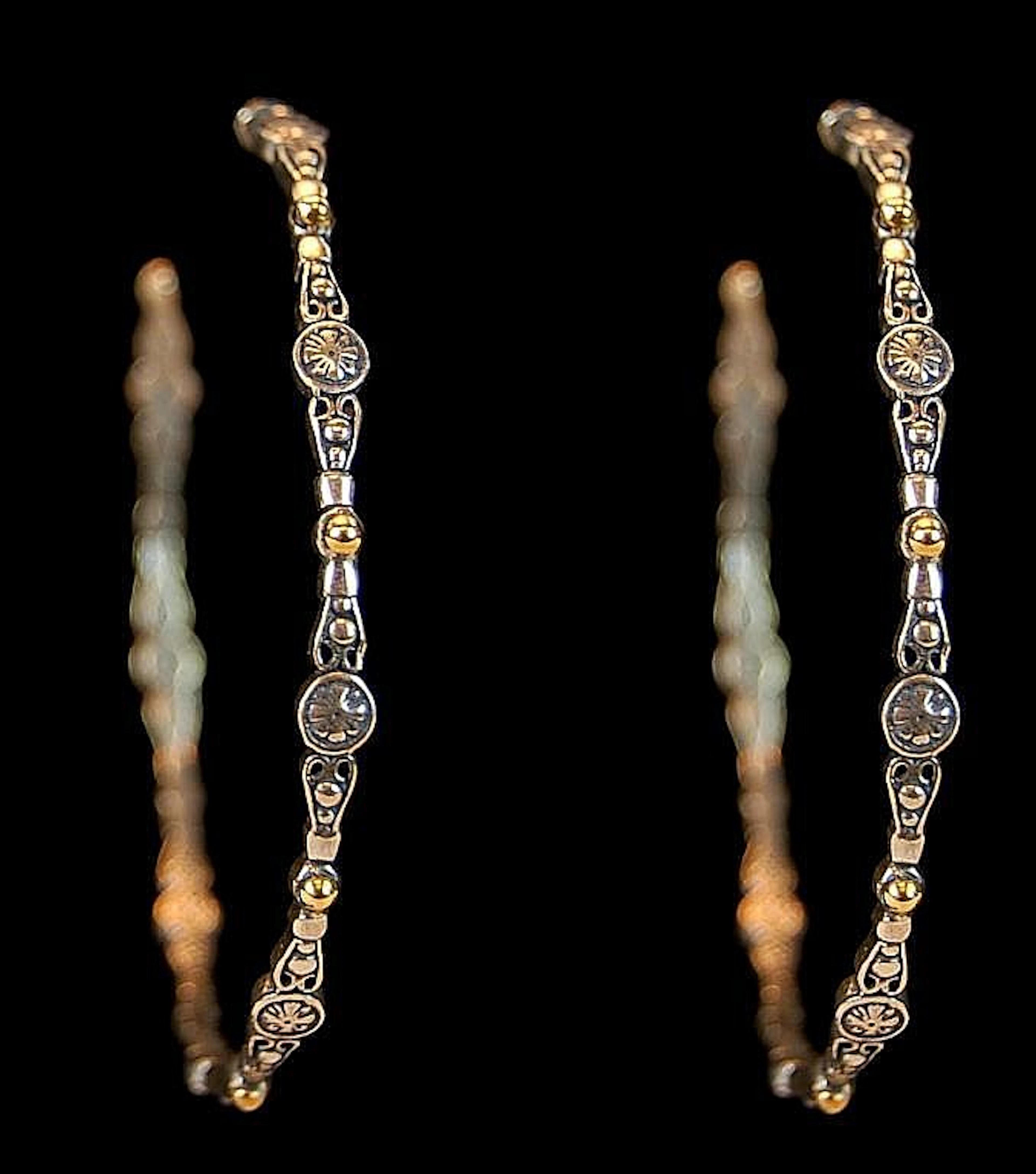 Konstantino Sterling Silver & 18K Gold Earrings