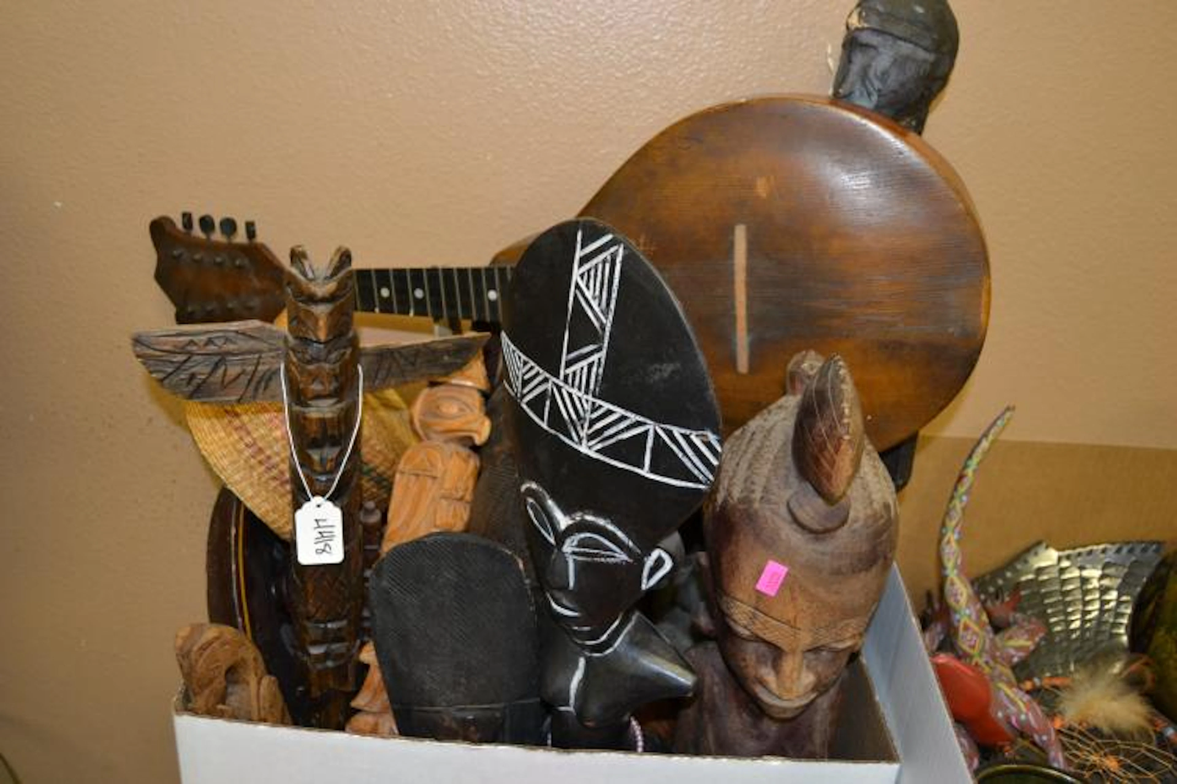 Carved Wood Pacific Northwest Indian And African Wood Statues