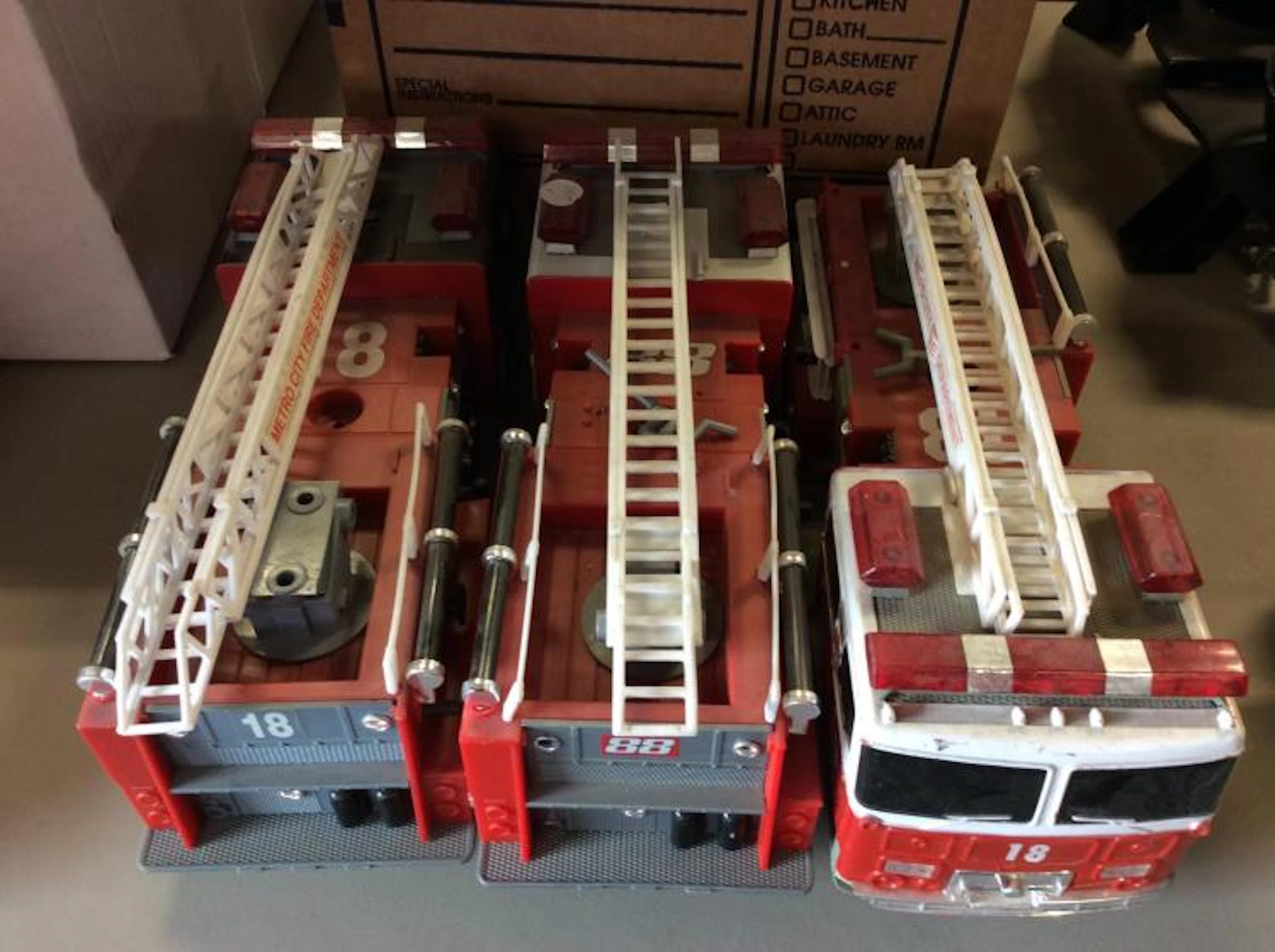 3 Pc. Toy Fire Truck Lot