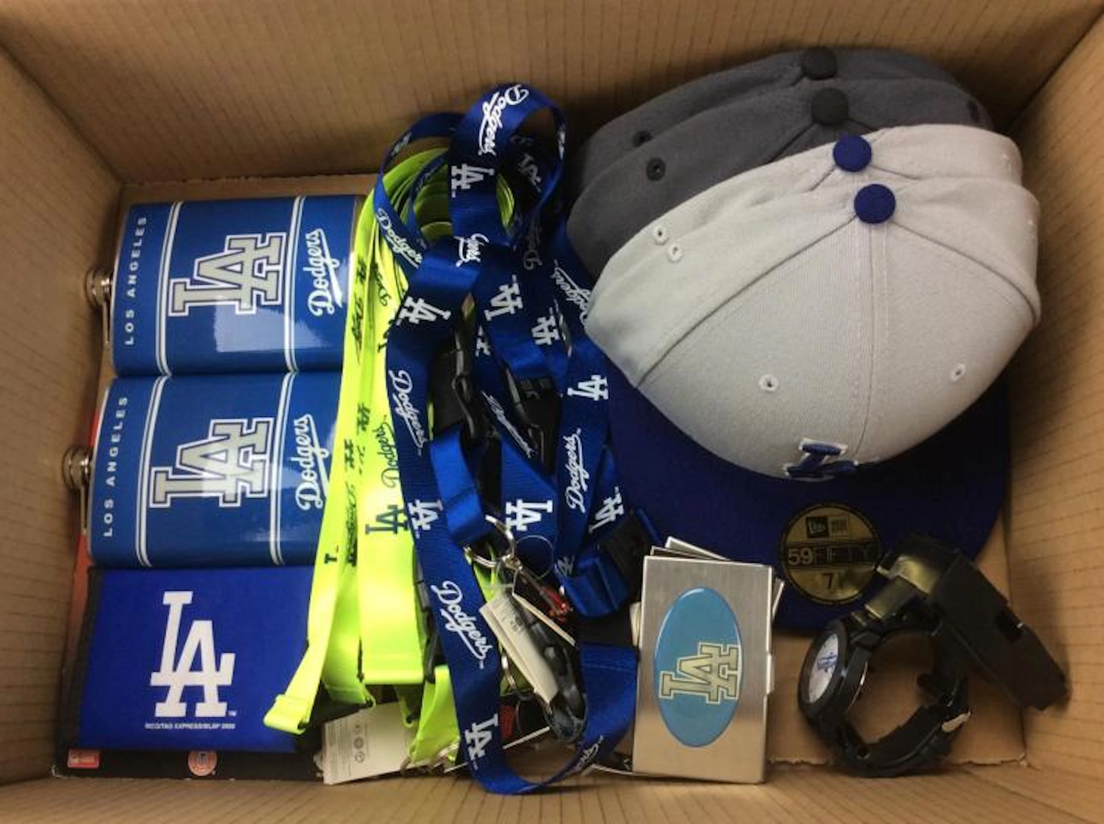 MLB Baseball Dodgers Hats, Watches Flasks & More