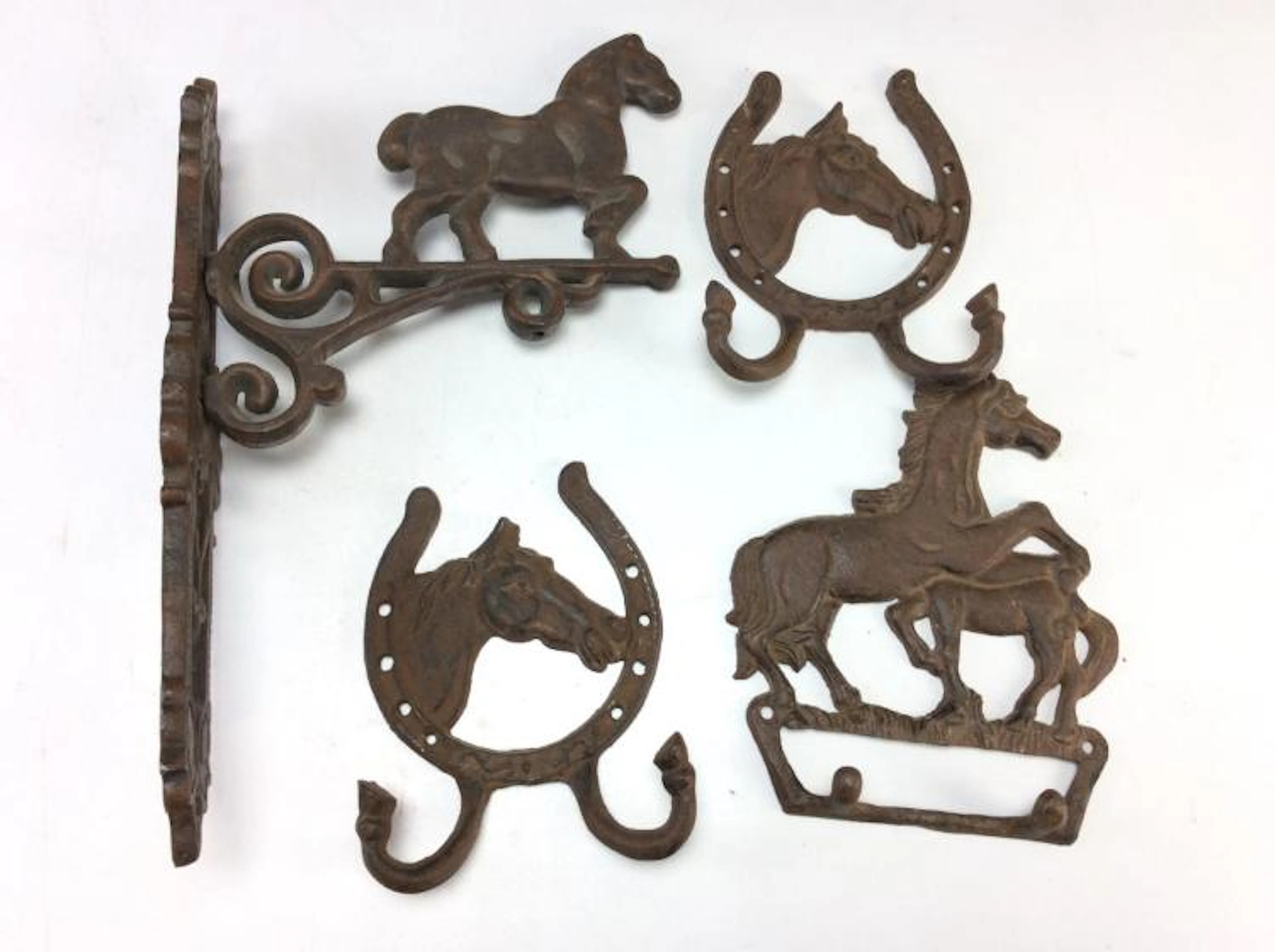 3 Pc. Rustic Southwestern Coat Hooks & Sign Sconce