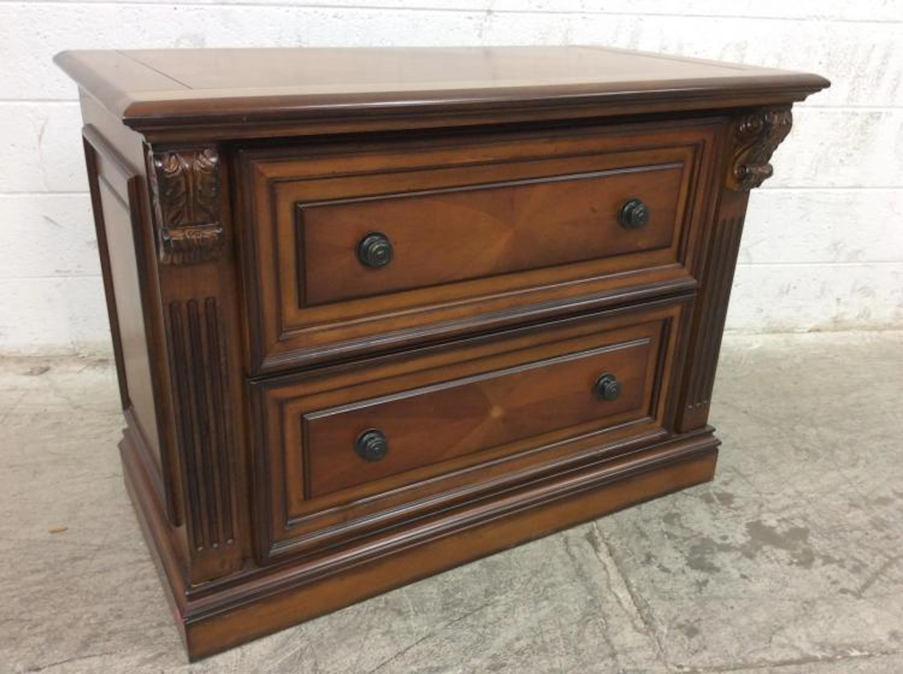 Tuscan Style Wood File Cabinet