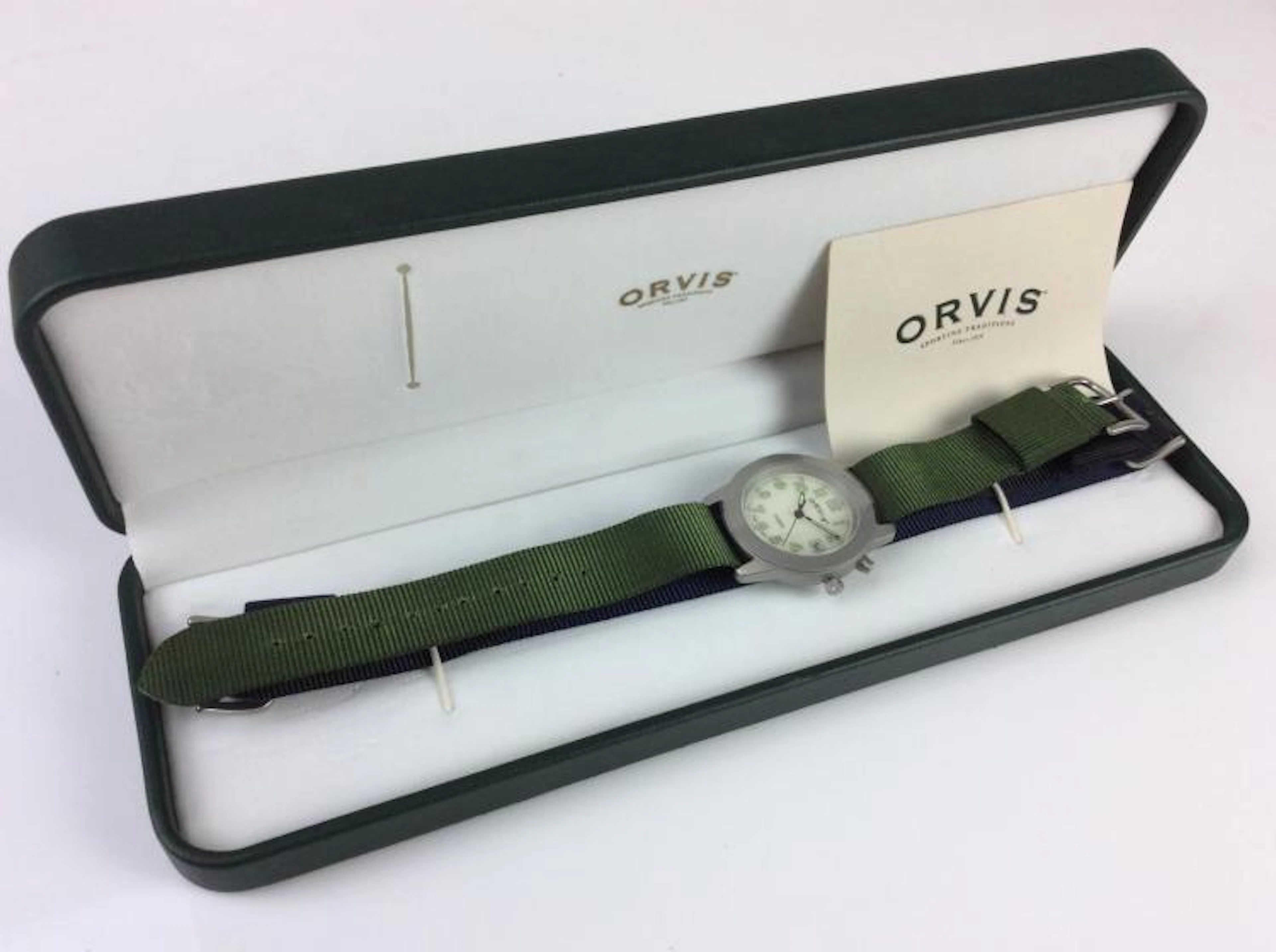 Orvis Stainless Quartz Wristwatch Watch w/ Case