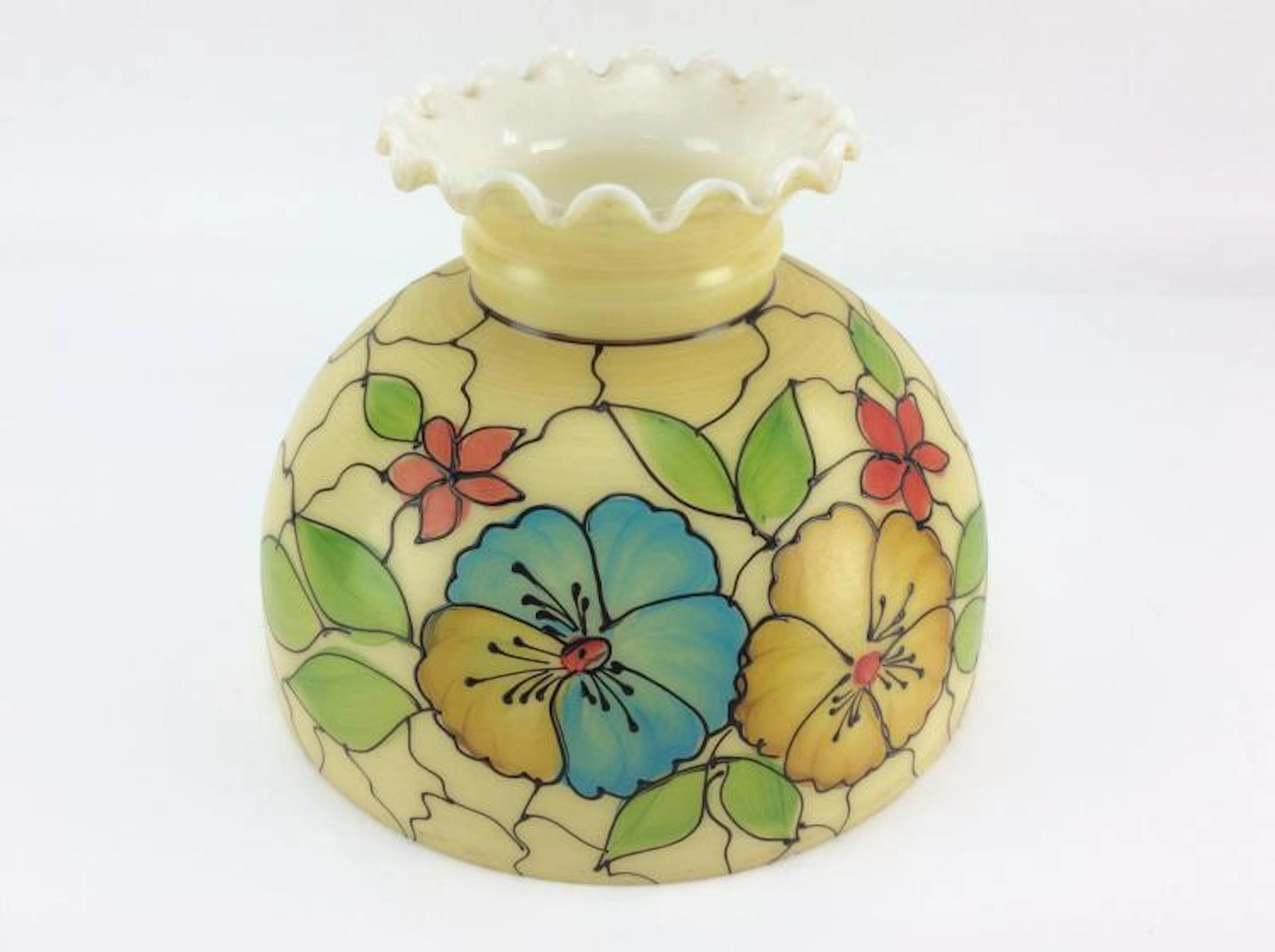 Handpainted Oil Lamp Shade