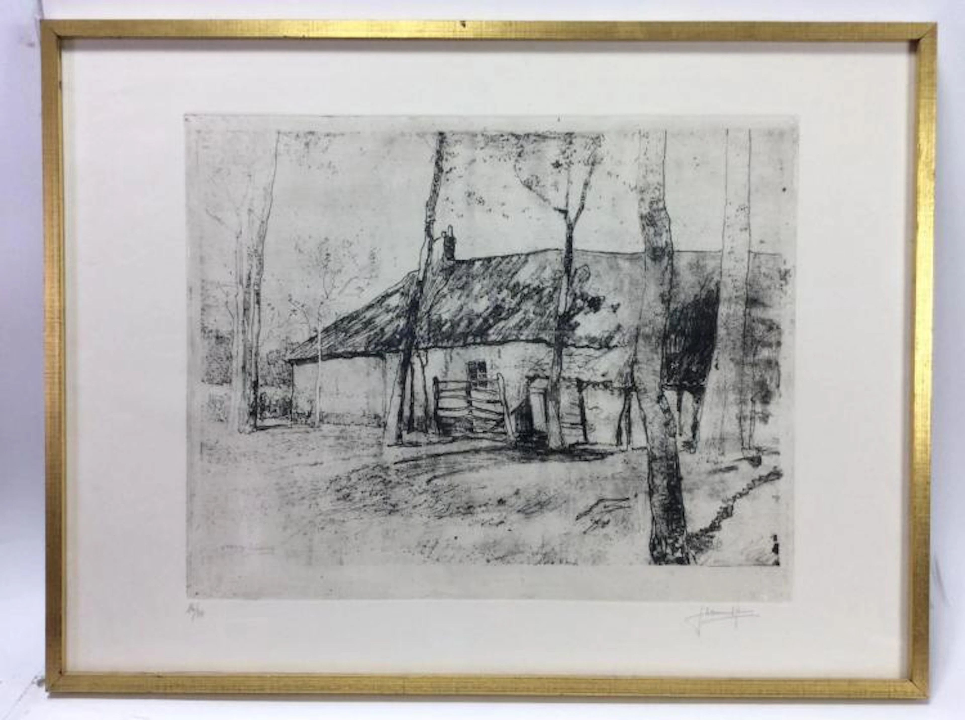 Franz Hens Country Cottage Charcoa Wood Block