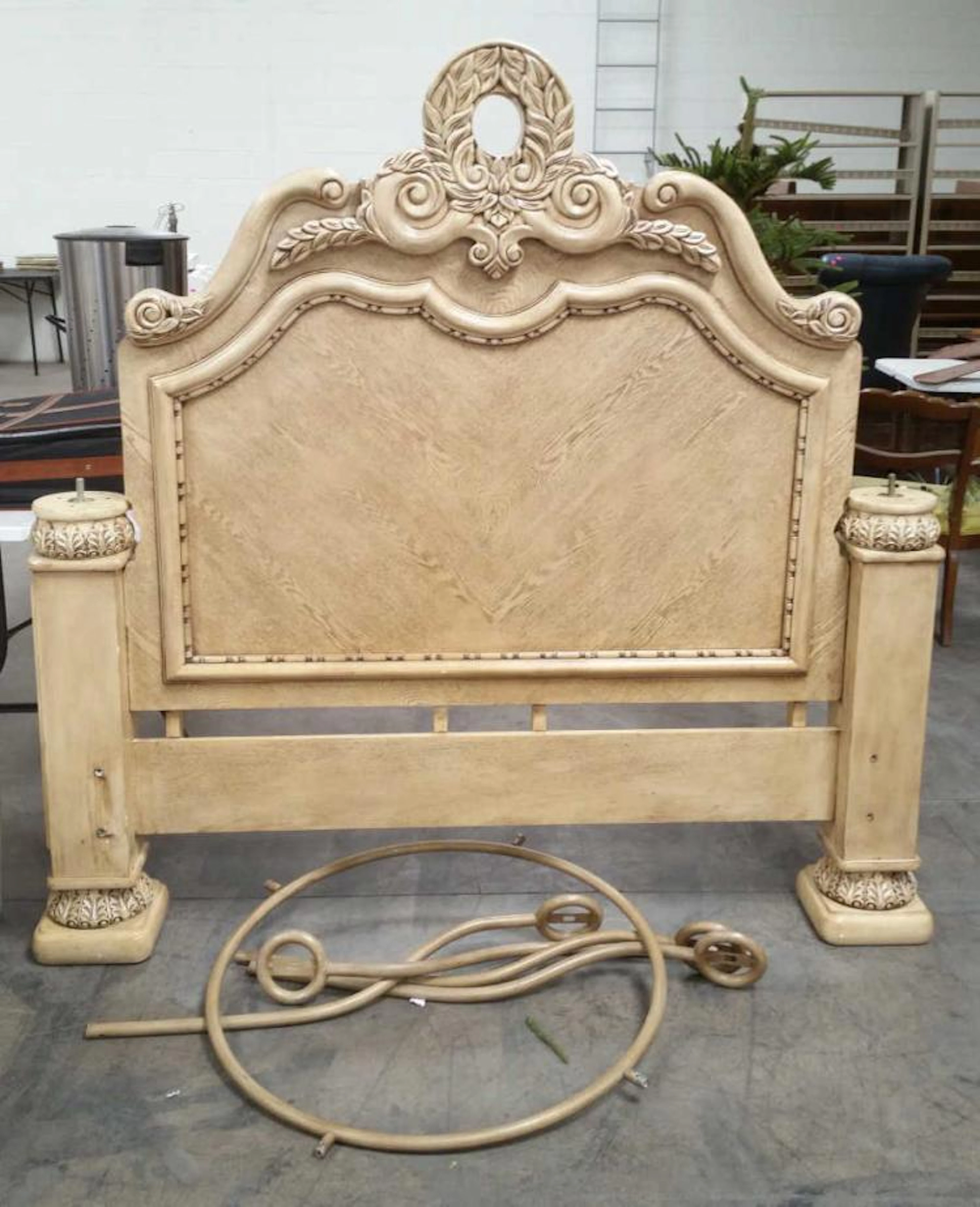 Tuscan Style Canopy Queen Bed Frame