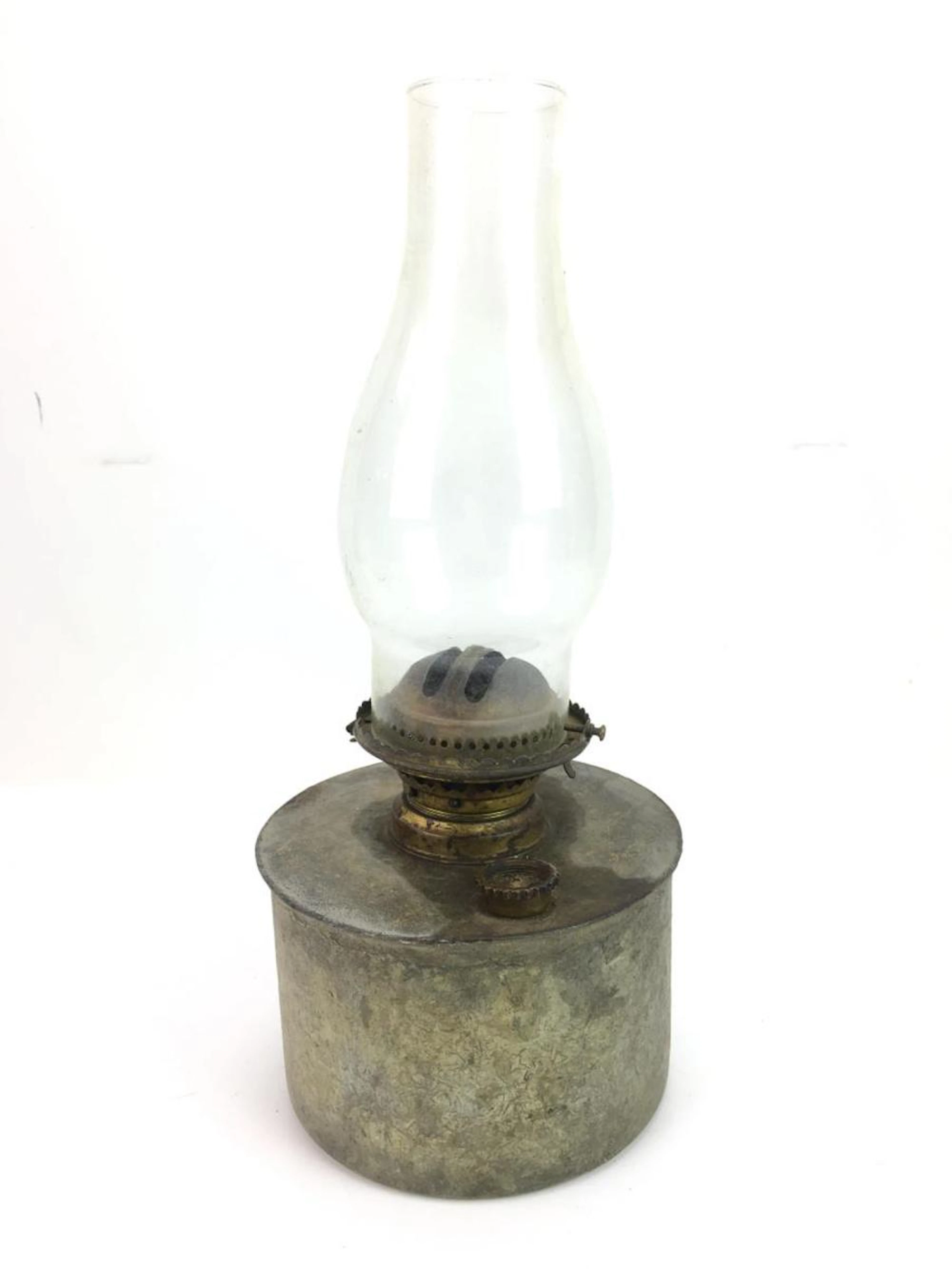 20th C. Double Wick Oil Lamp