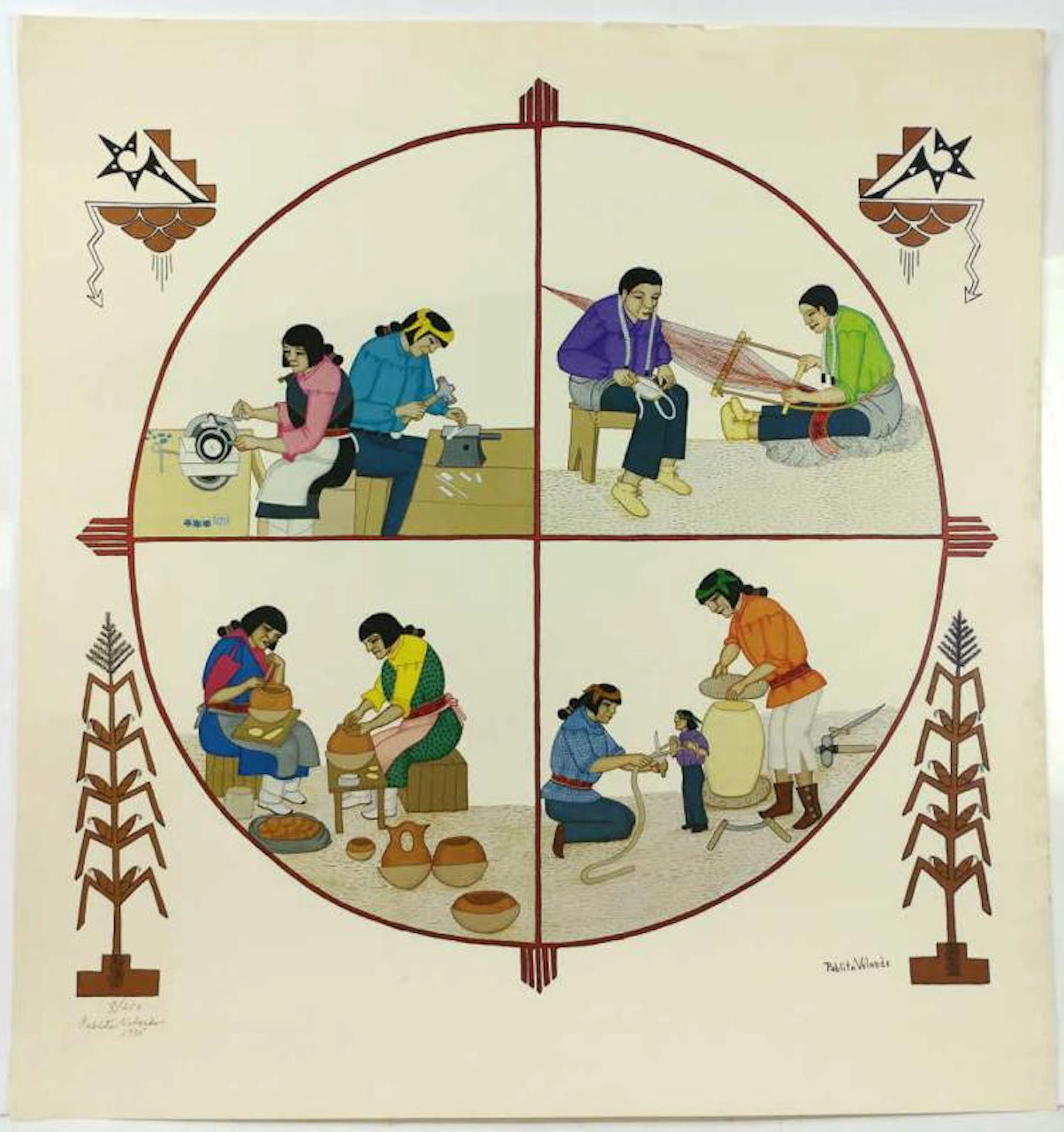 Pablita Velarde Native Manufacturing Print