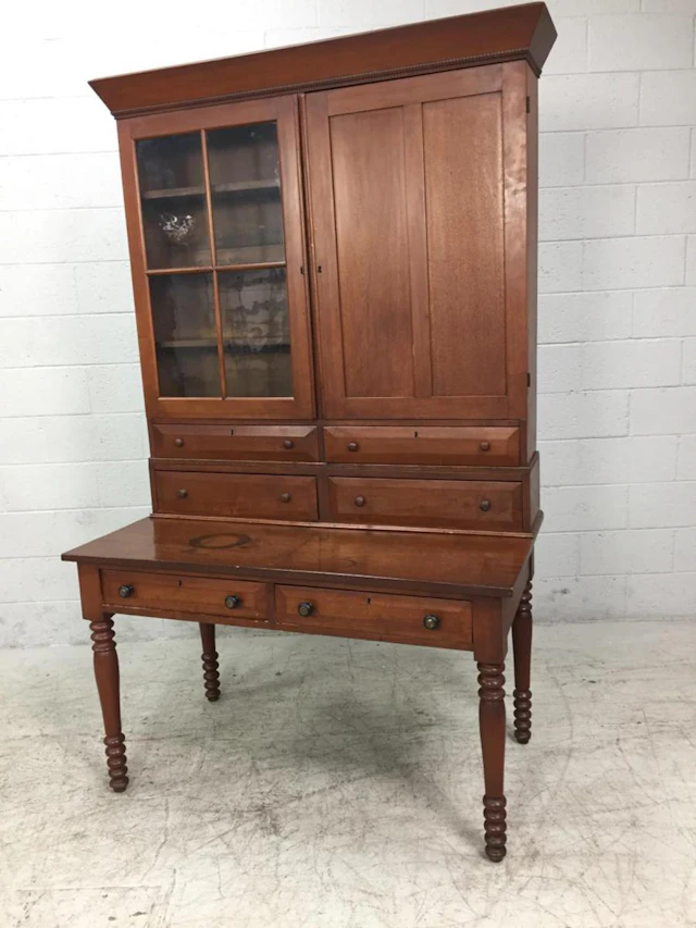 19th C. Wood Linen Desk