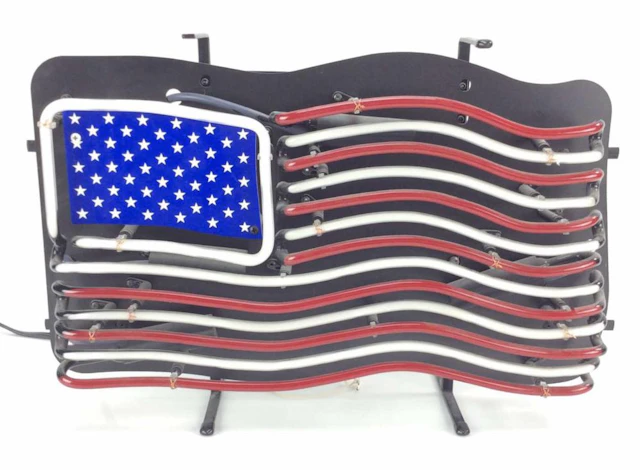 Electric Neon "Flag" Lamp