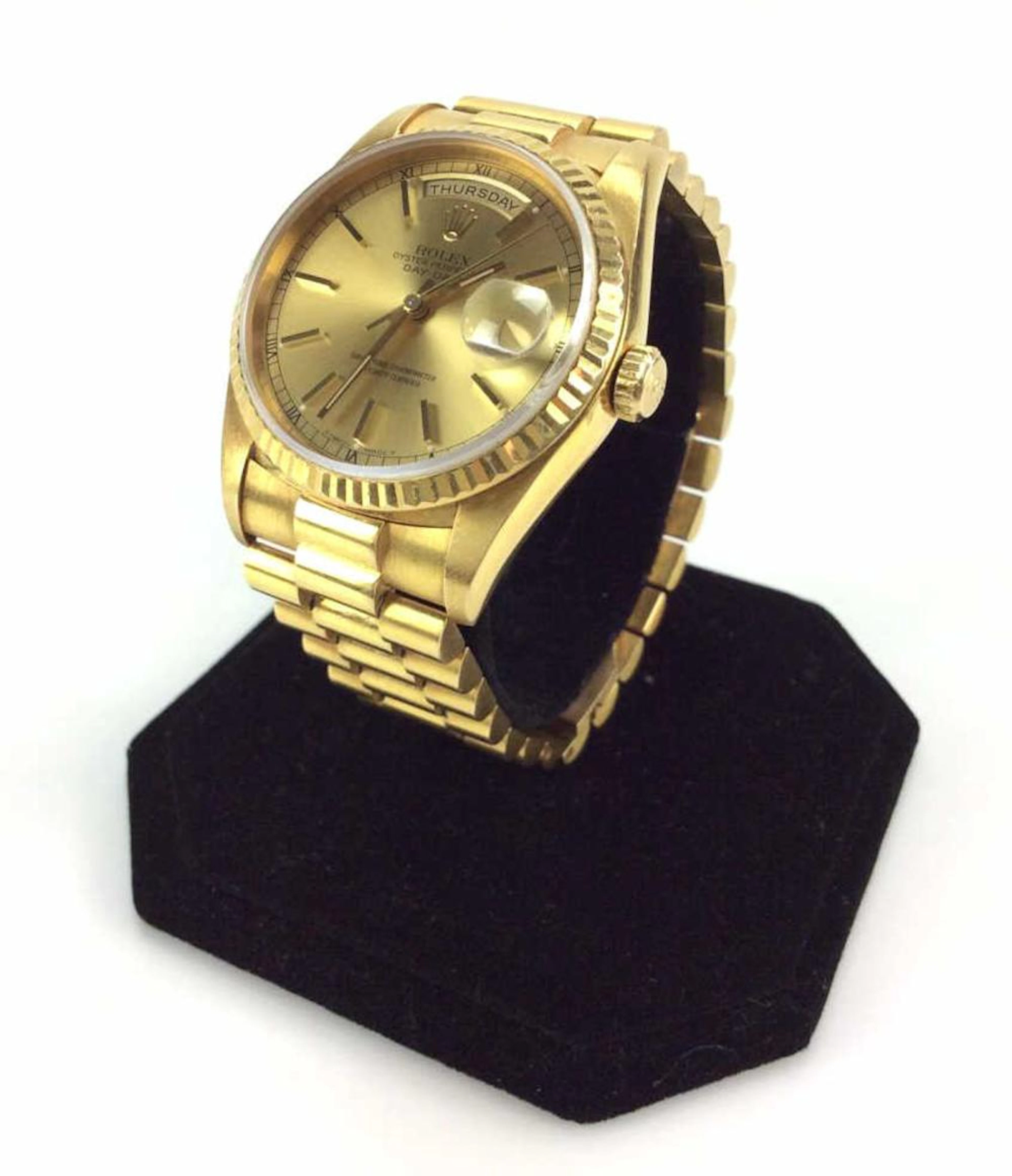 18k Gold Rolex Oyster Perpetual Day-Date Watch