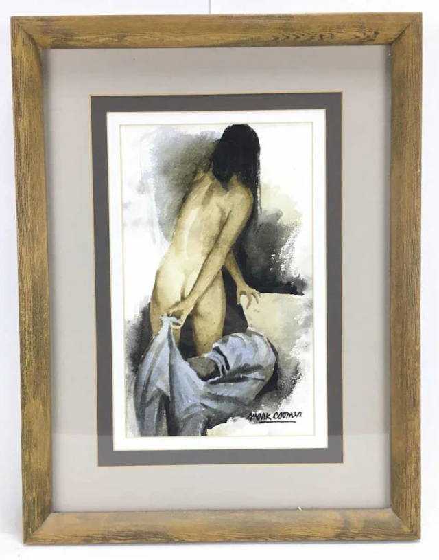Mark Coomer ?Nude With Chair? Watercolor on Paper