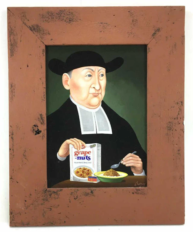 Barry Rockwell, Grape Nuts Oil on Board