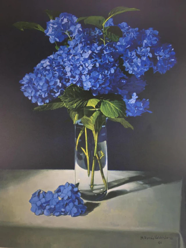 M. Ramon Valdesberea, Bluebell Still Life Print