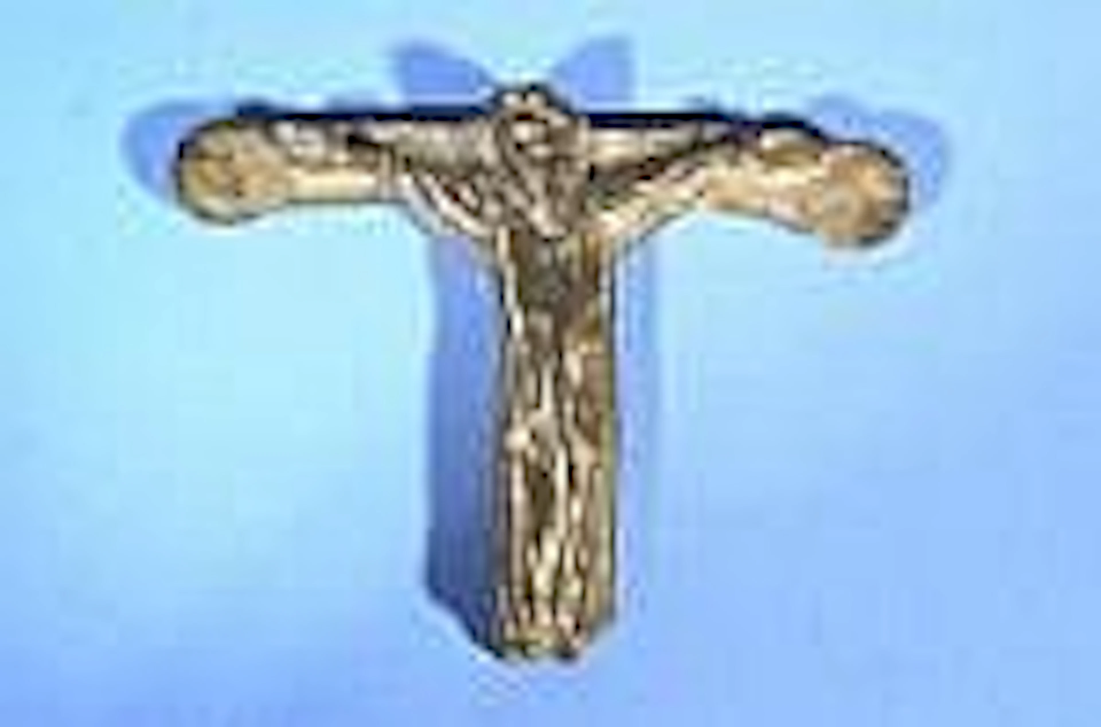 Pewter corpus (Ottonian style), l. 10 cm., damaged