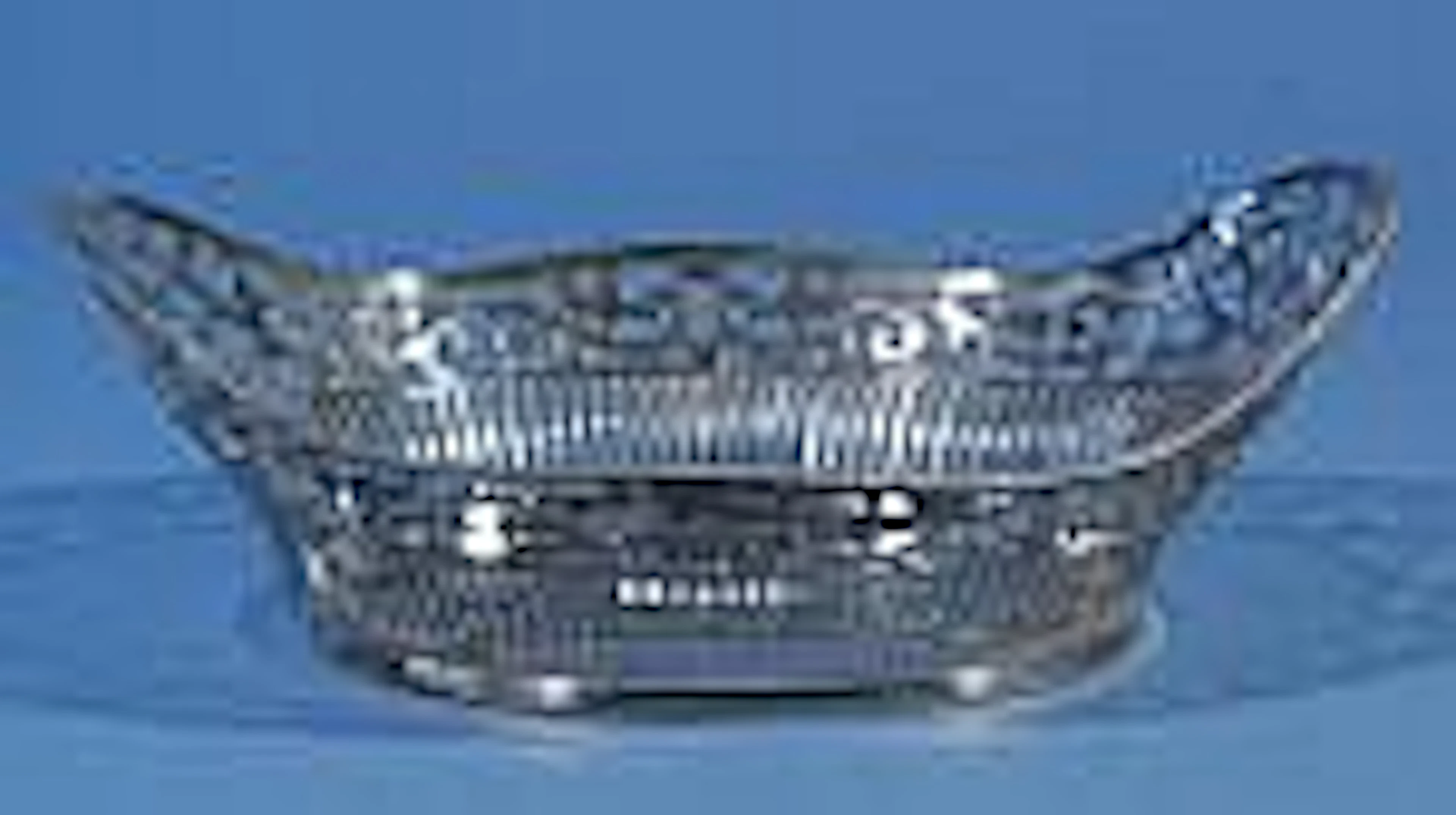 German silver bread basket, 835, openwork style,