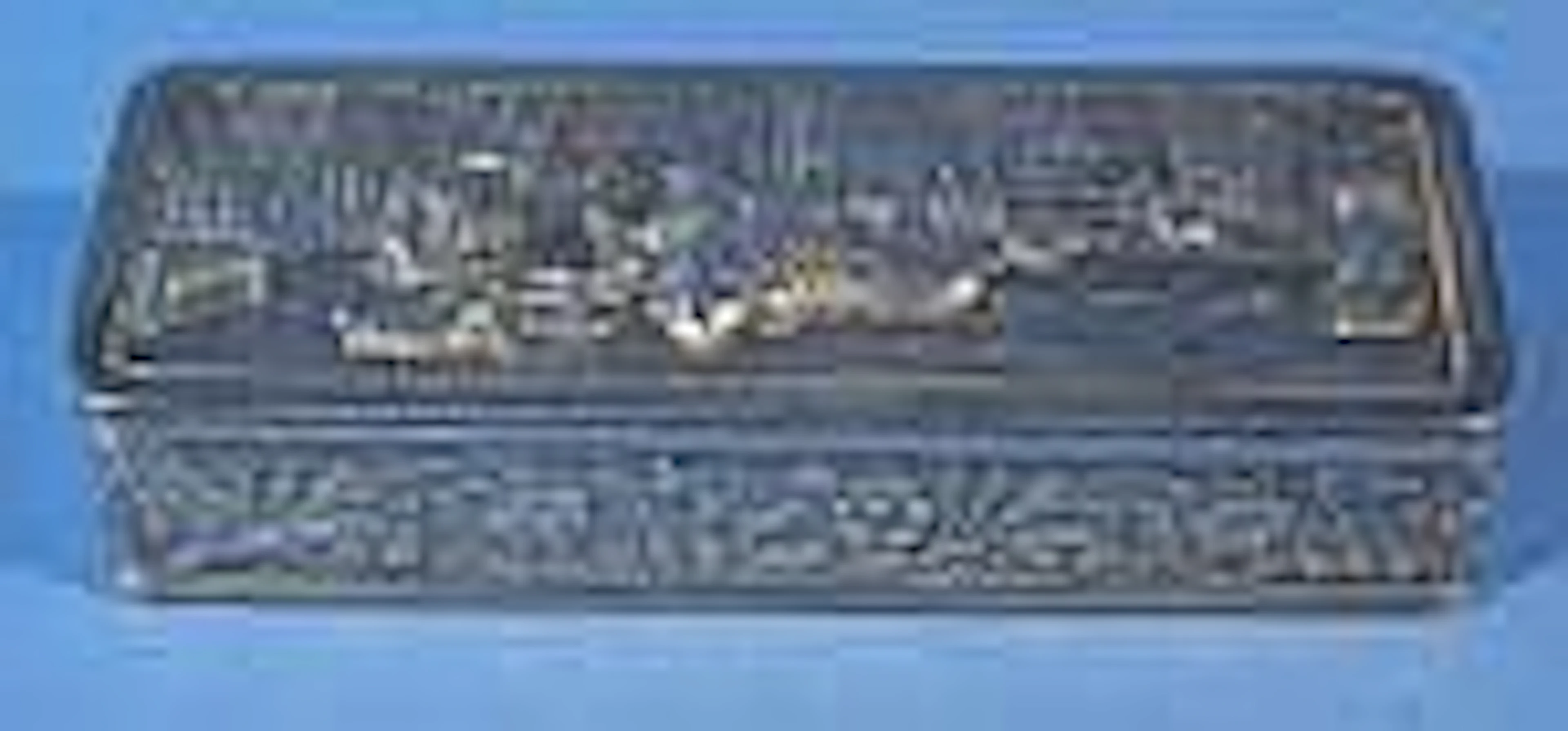 Dutch silver spoon box, second amount, dim. 3 x 14