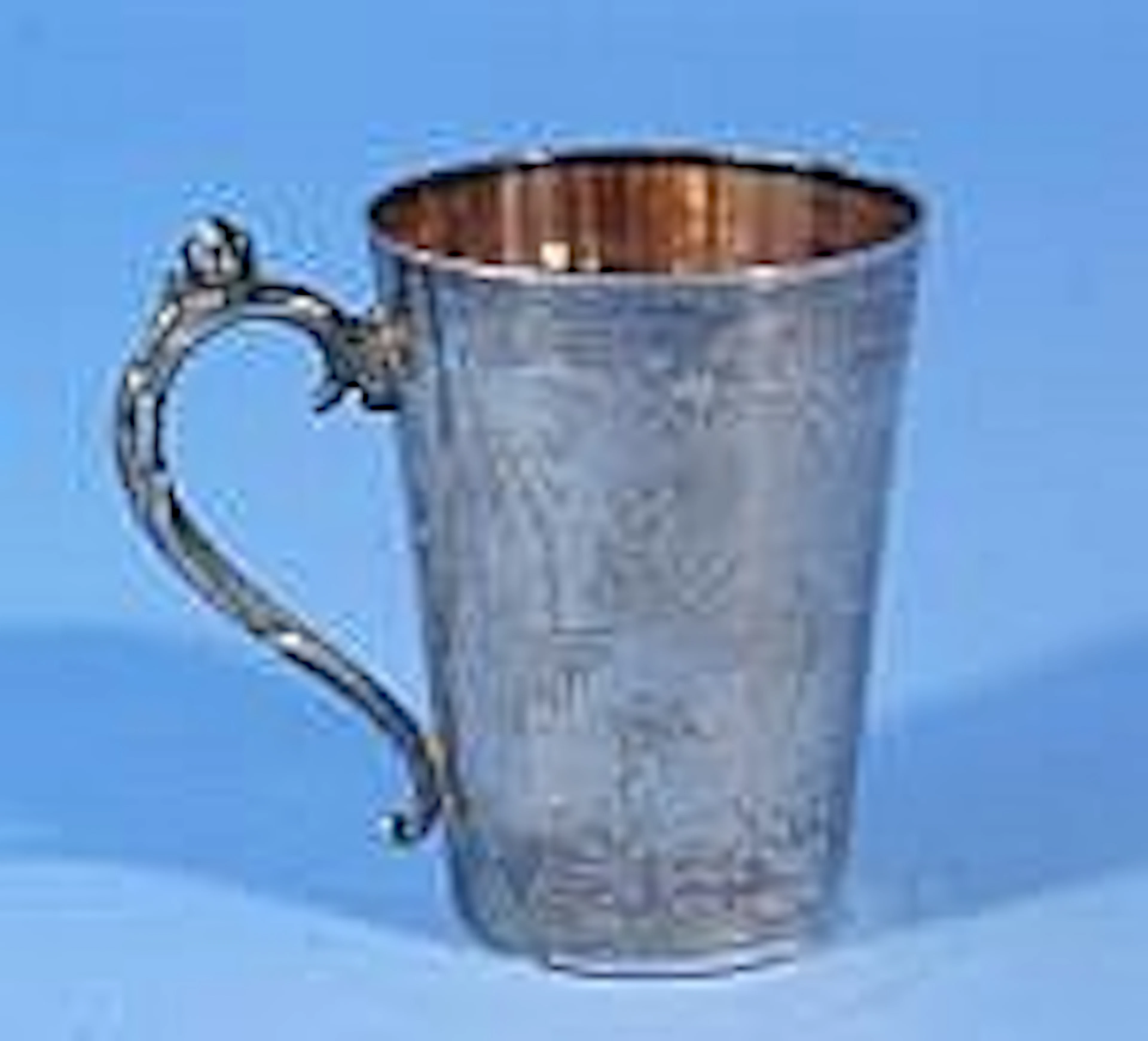 Silver beaker, 800, engraved, h. 8 cm., appr. 92