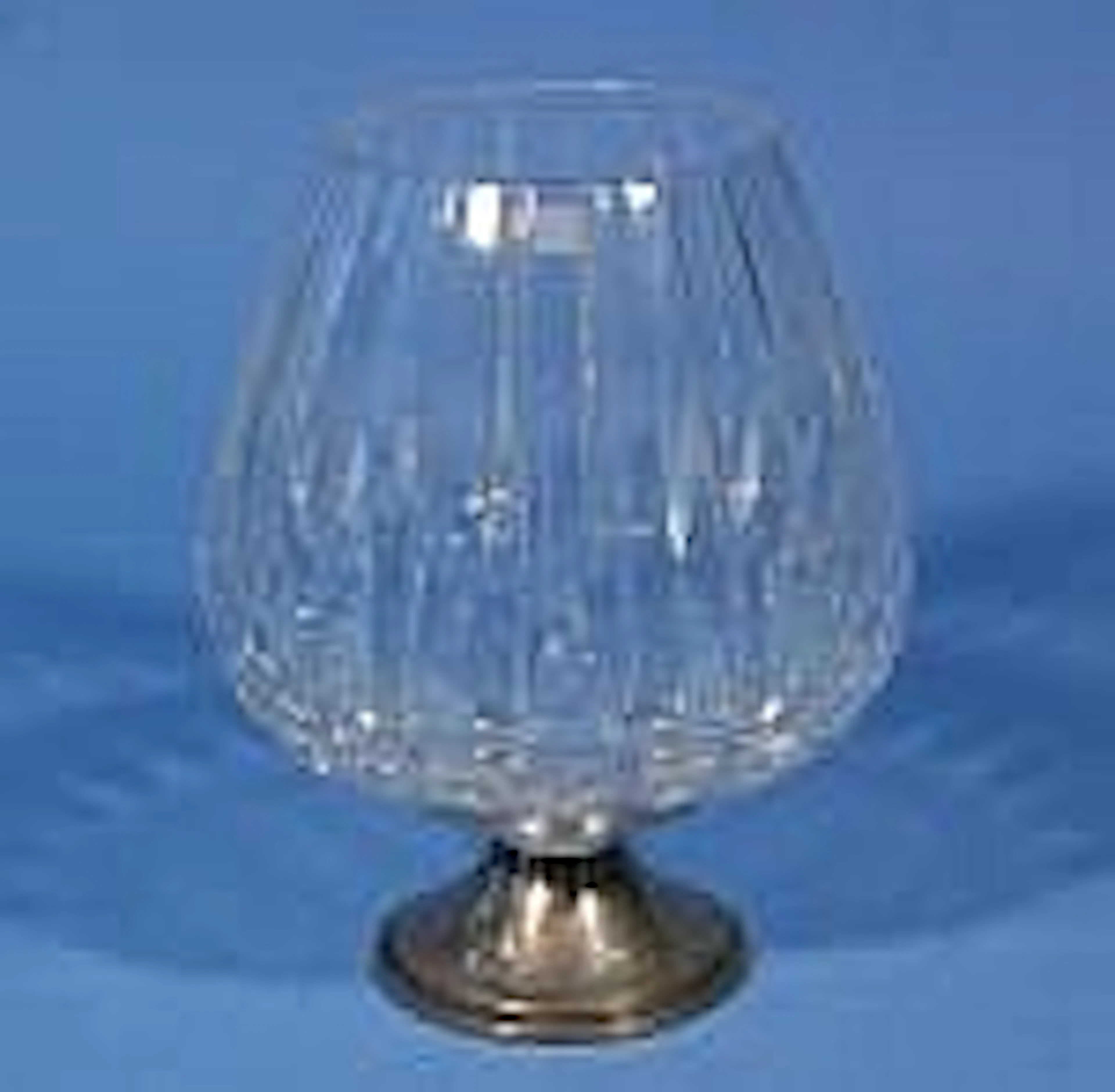 Crystal vase on Dutch silver foot, second amount,
