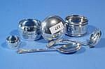 Dutch silver bottle stopper, small napkin ring and