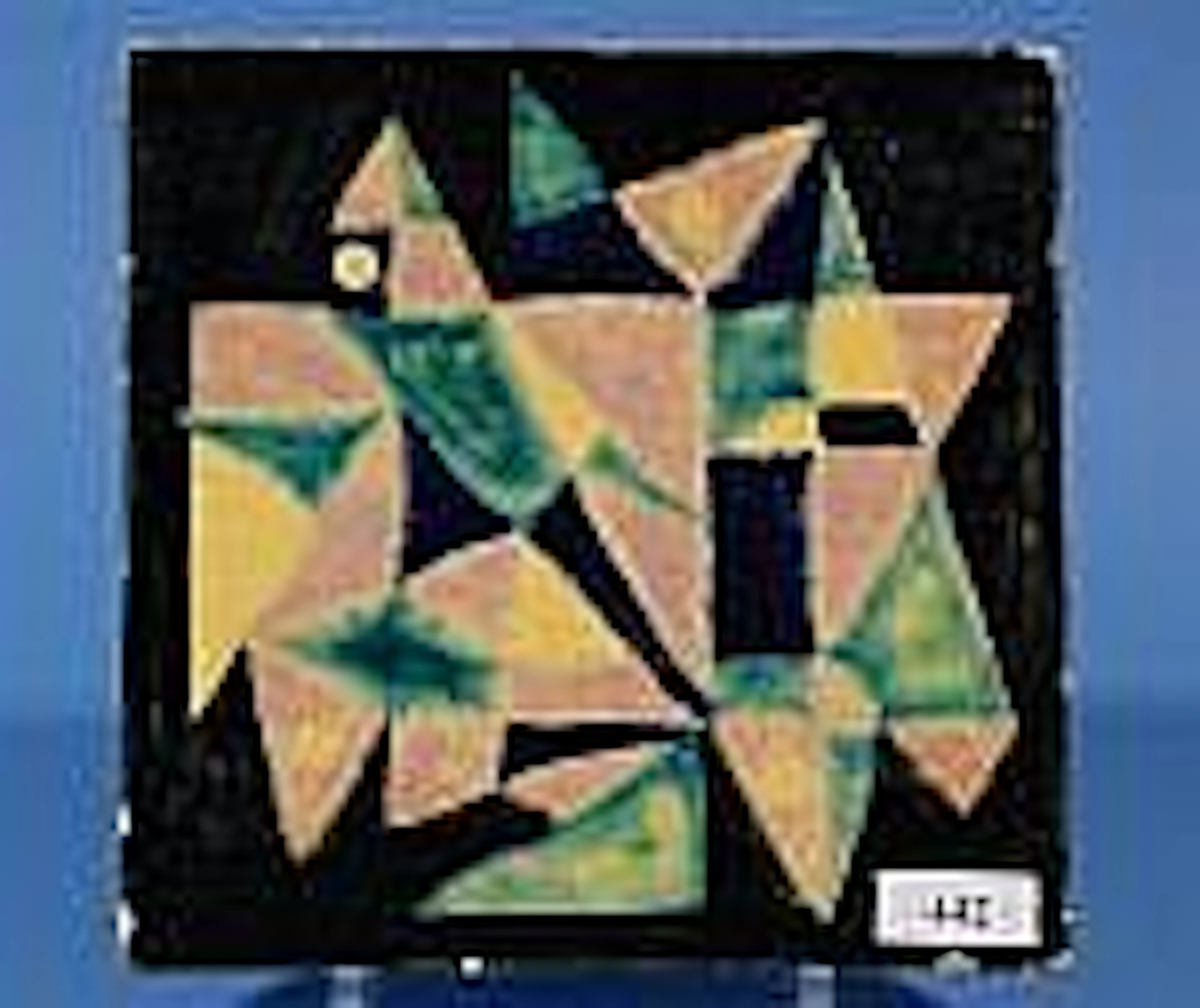 Glazed tile, dim. 20 x 20 cm., chips