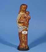 Glazed earthenware tile, Virgin and child, l. 29