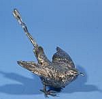 Silver hummingbird, 925, h. 10 cm.