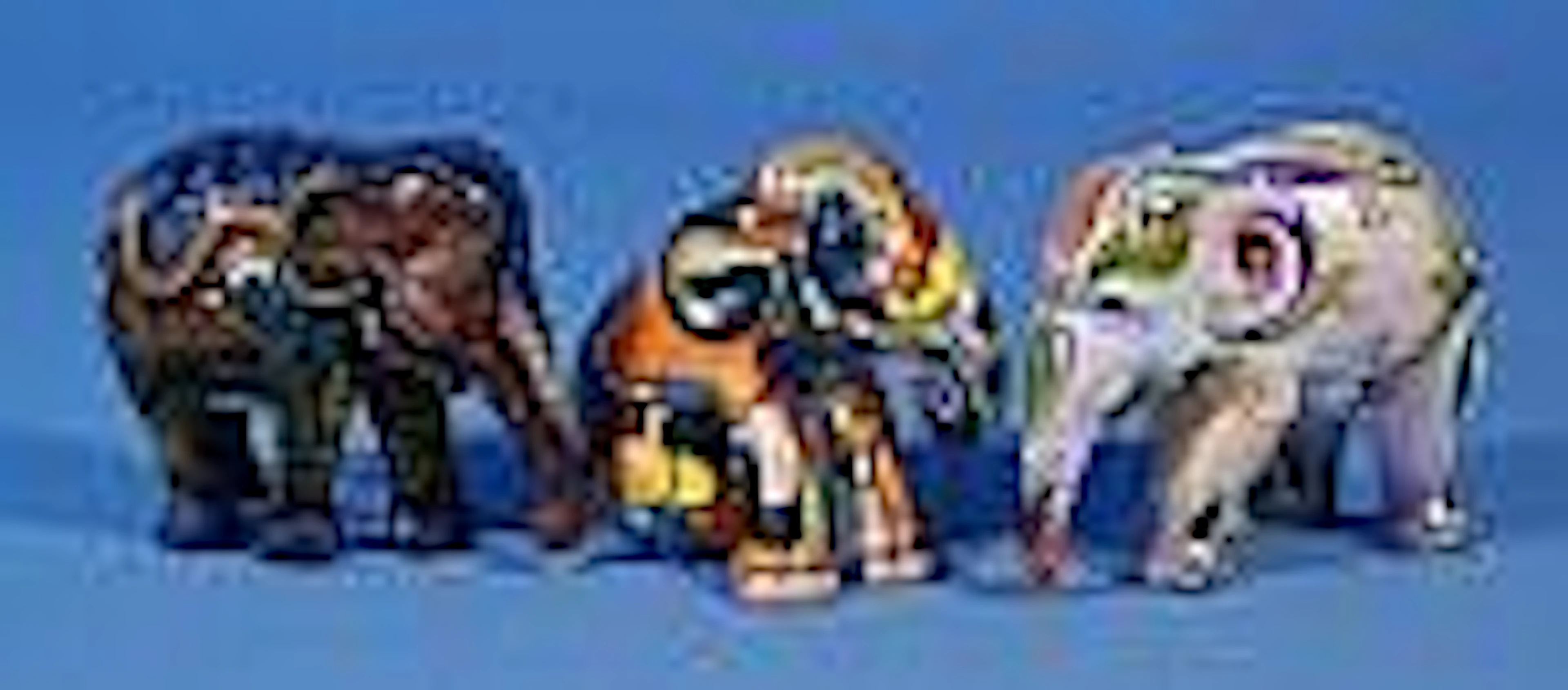 Three elephants from the Elephant parade: