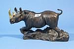 Bronze rhino, dim. 15 x 27 cm.
