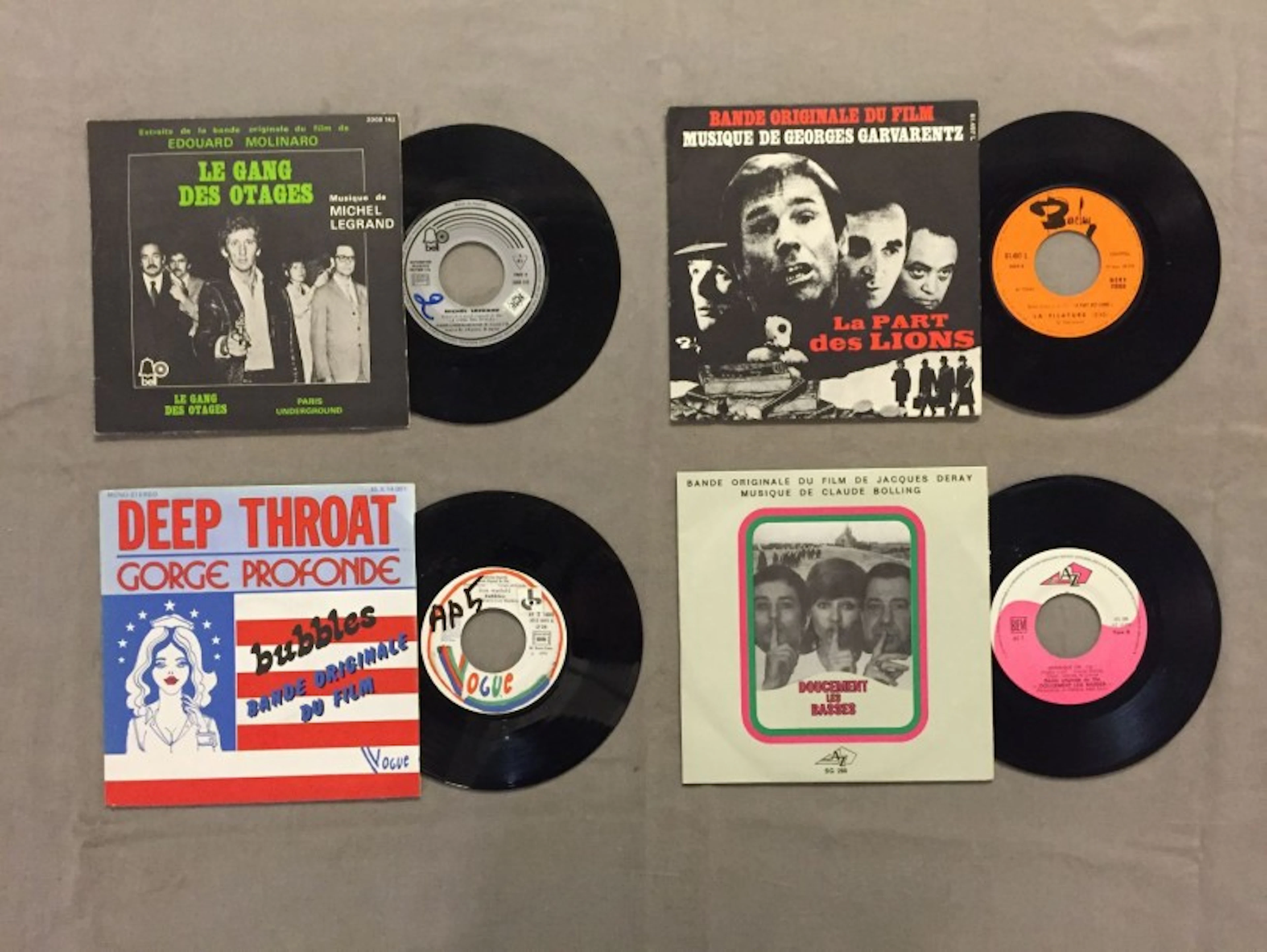 LOT de 7 disques 45 T de Bandes Originales de films Jazz funk...