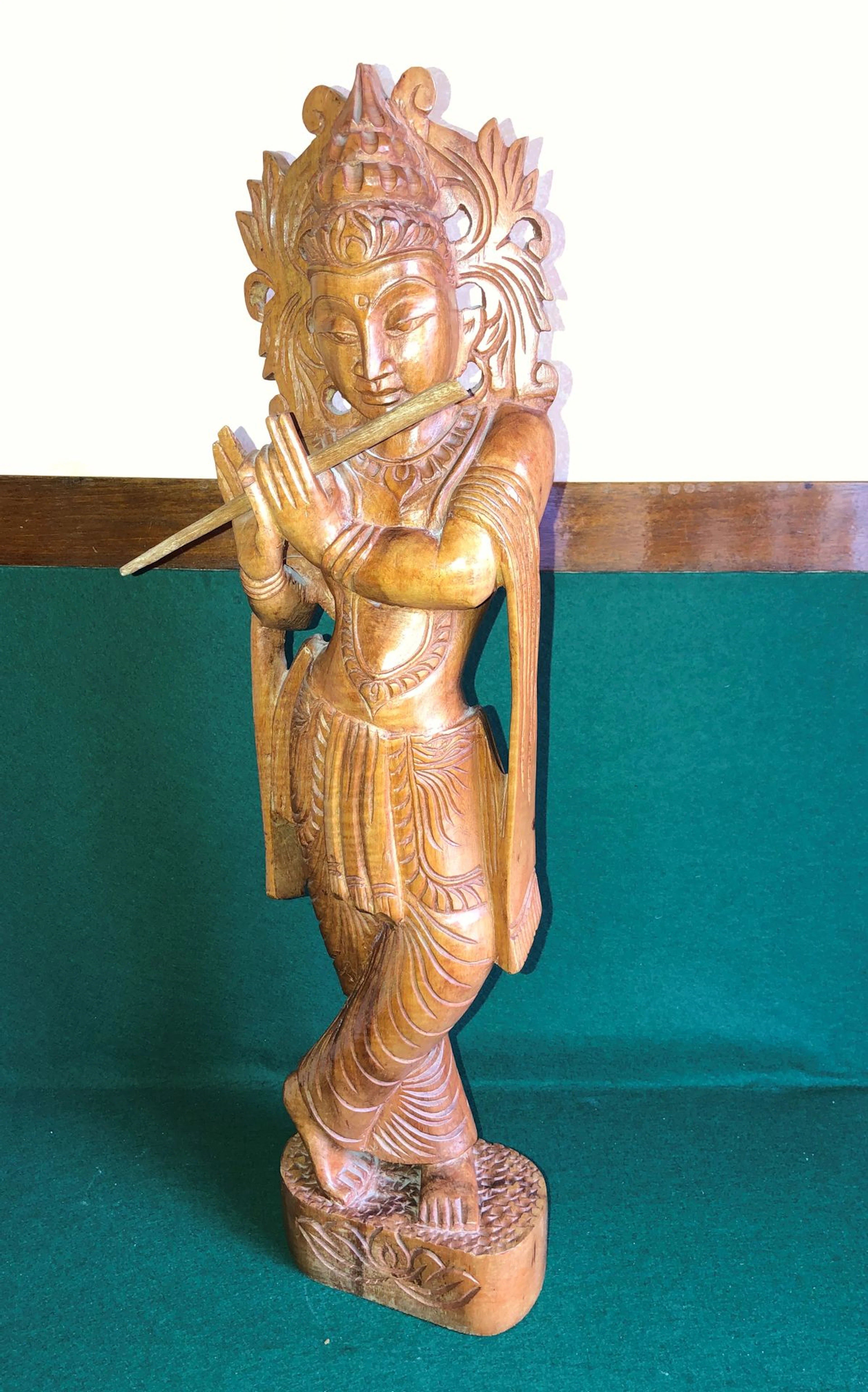 Sculpture en bois "Musicienne asiatique"... - Lot 160 - Art Richelieu