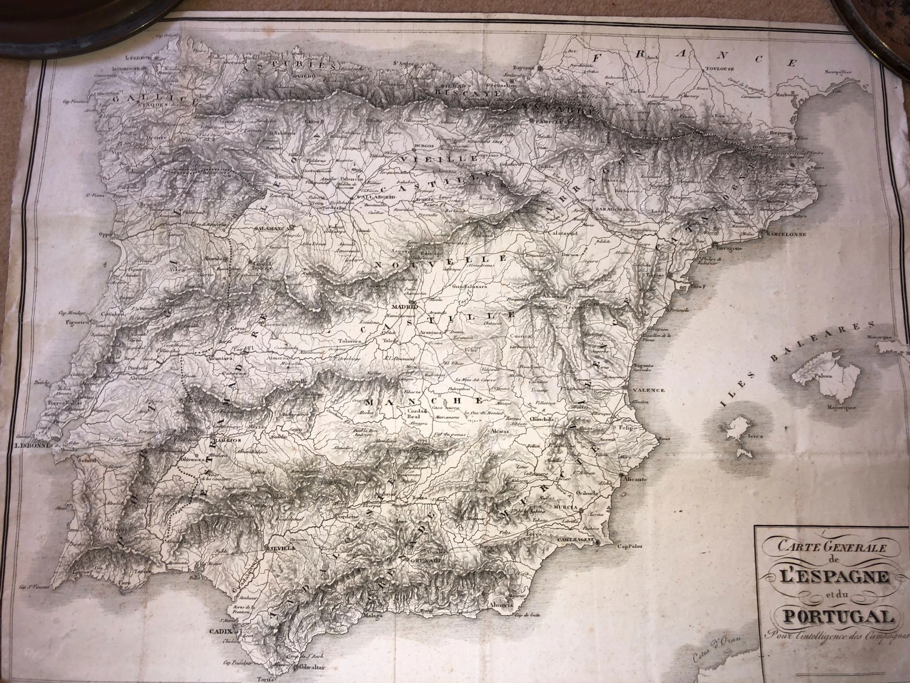 Carte Générale de l'Espagne et du Portugal,..