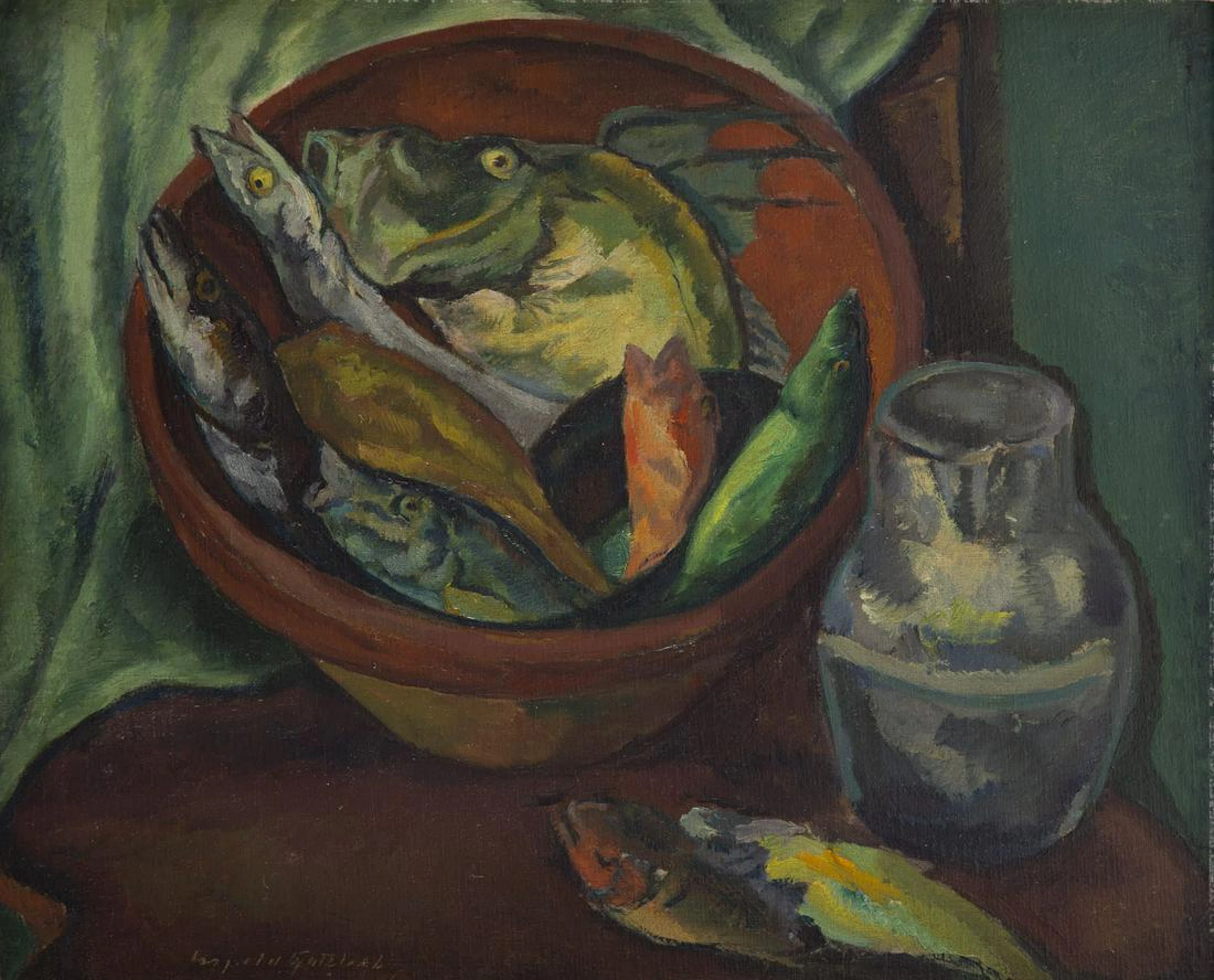 Leopold Gottlieb, Still life with fish, circa 1925,