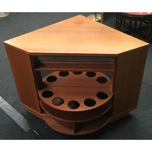 Danish quality mid 20th century teak revolving corner bar 76... | Barnebys