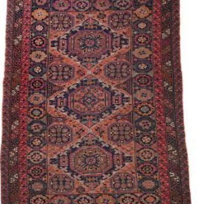 A SOUMAC RUG, LATE 19TH CENTURY, approximately 310 x 200cm