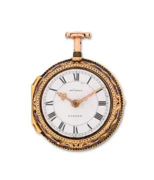 WILLIAM HUGHES, LONDON, A GOLD REPEATER OPEN FACE PAIR CASED POCKET ...