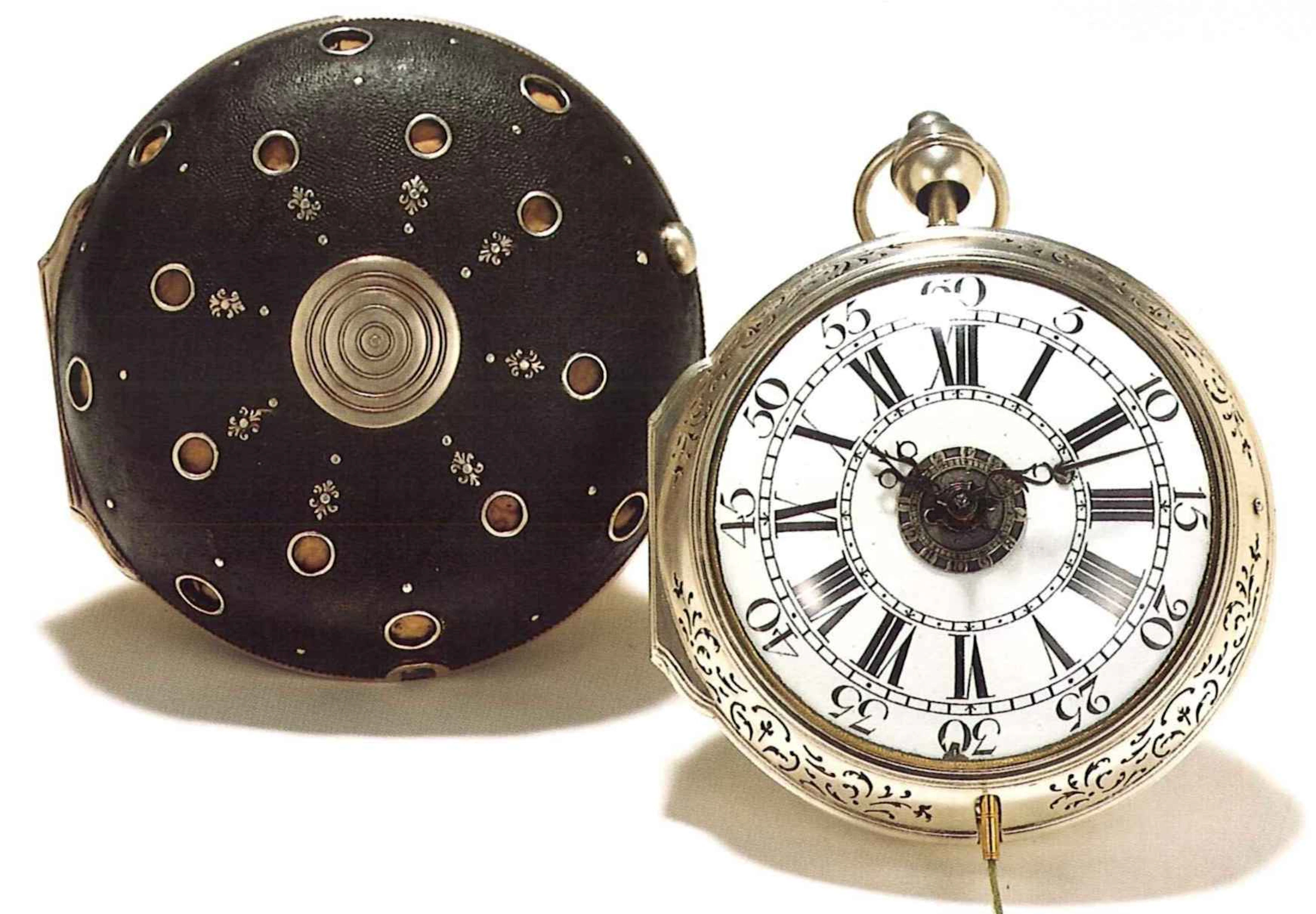 Jean Francois Poncet, Dresden, circa 1740. A very fine triple-cased silver coach watch with half quarterrepeating and alarm.